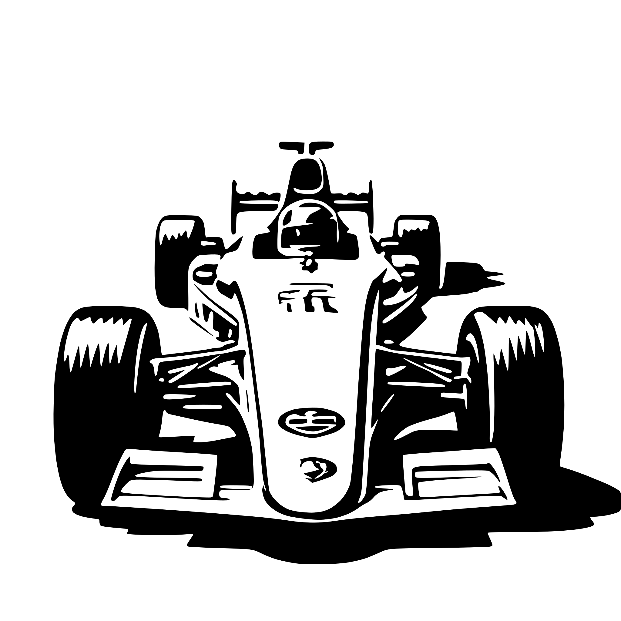 AI-generated SVG of a a front facing f1 car