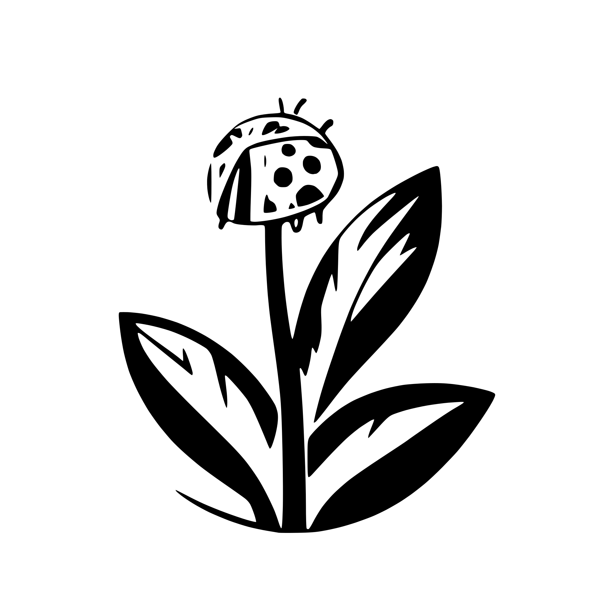 AI-generated SVG of a ladybug on a blade of grass