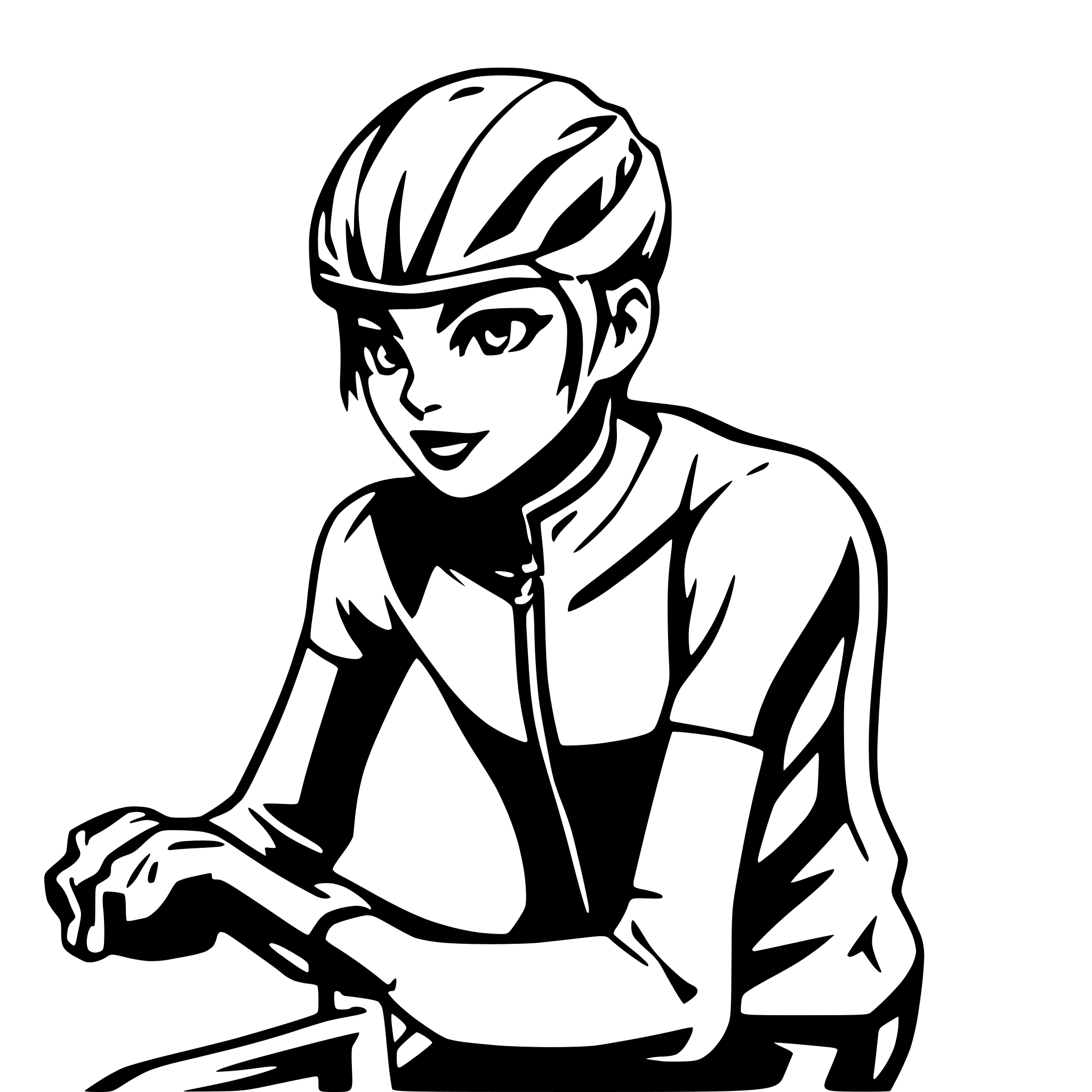 AI-generated SVG of a A cyclist on a racingbike in a sketch style