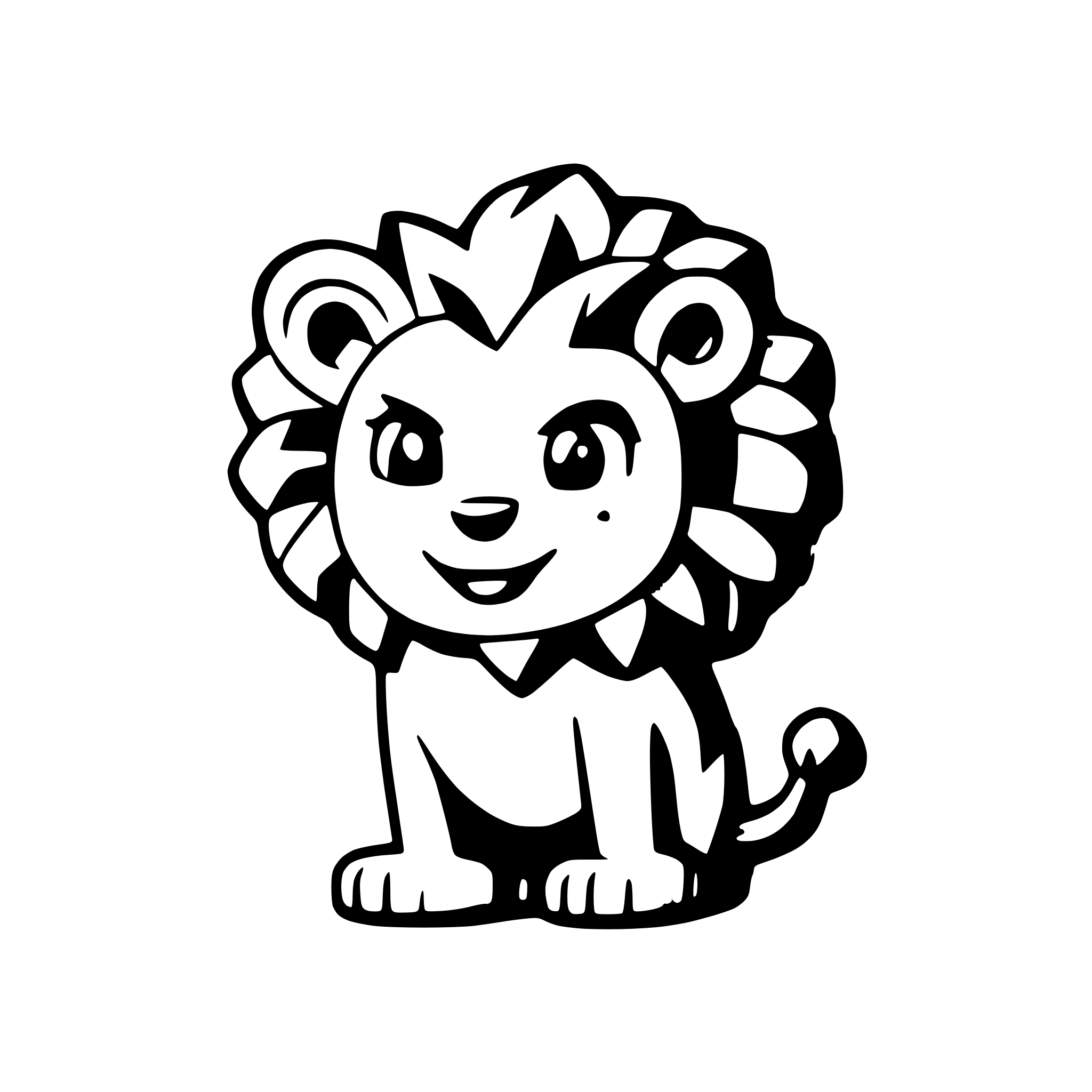 AI-generated SVG of a lion