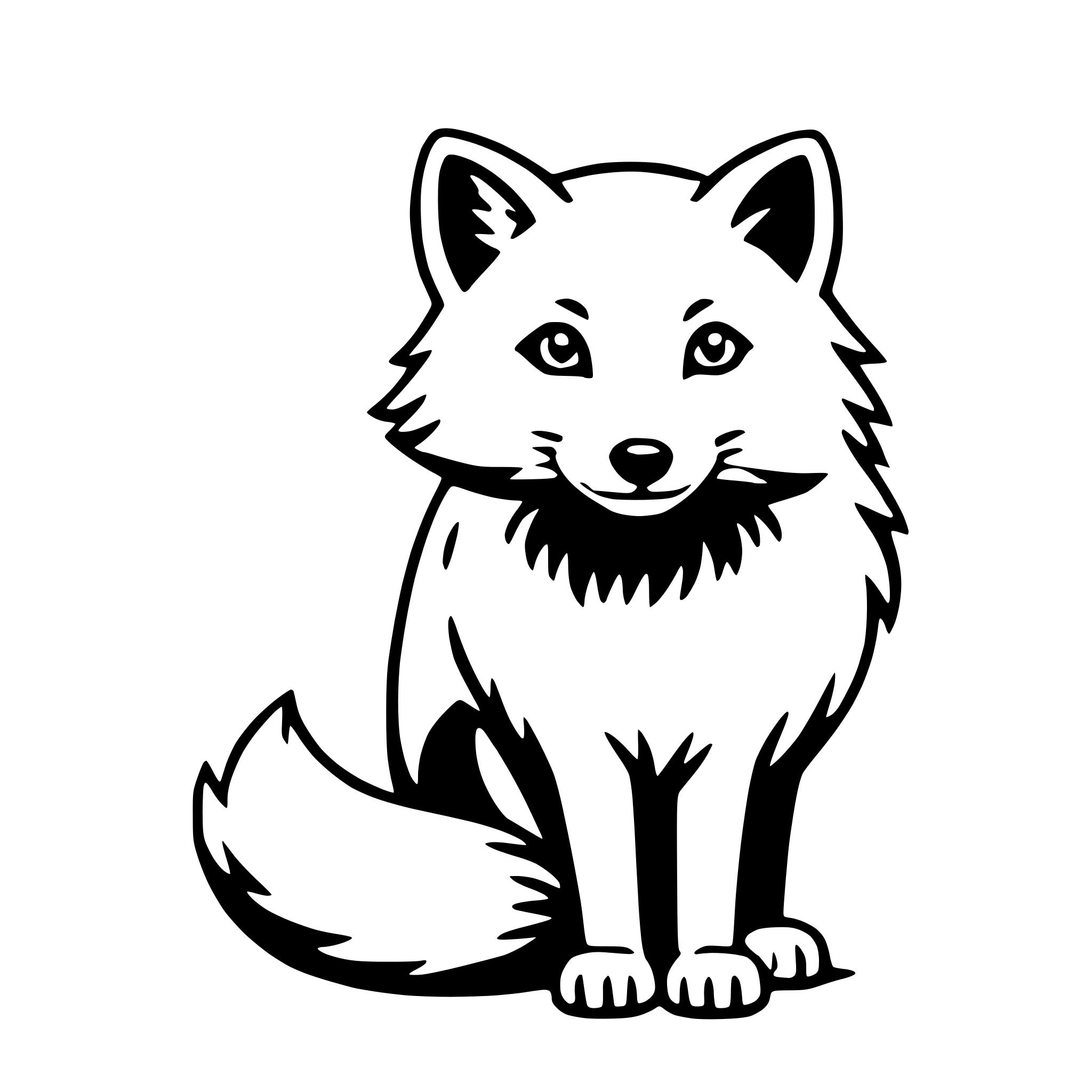 AI-generated SVG of 'arctic fox'