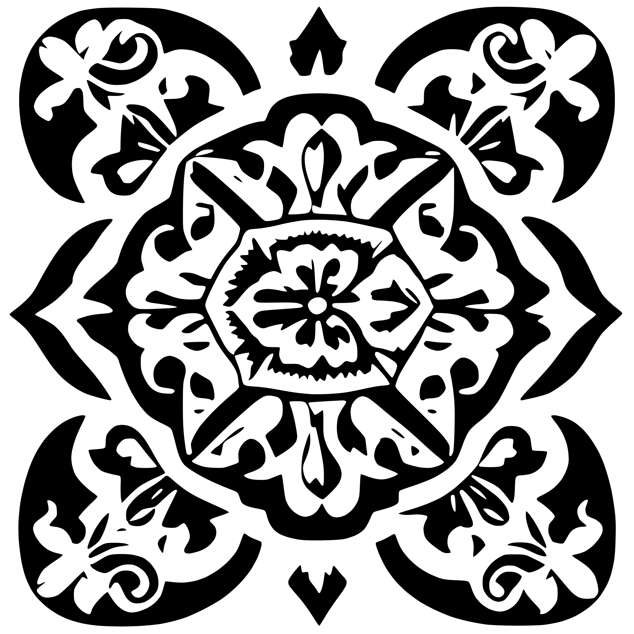 AI-generated SVG of 'symmetric talavera'
