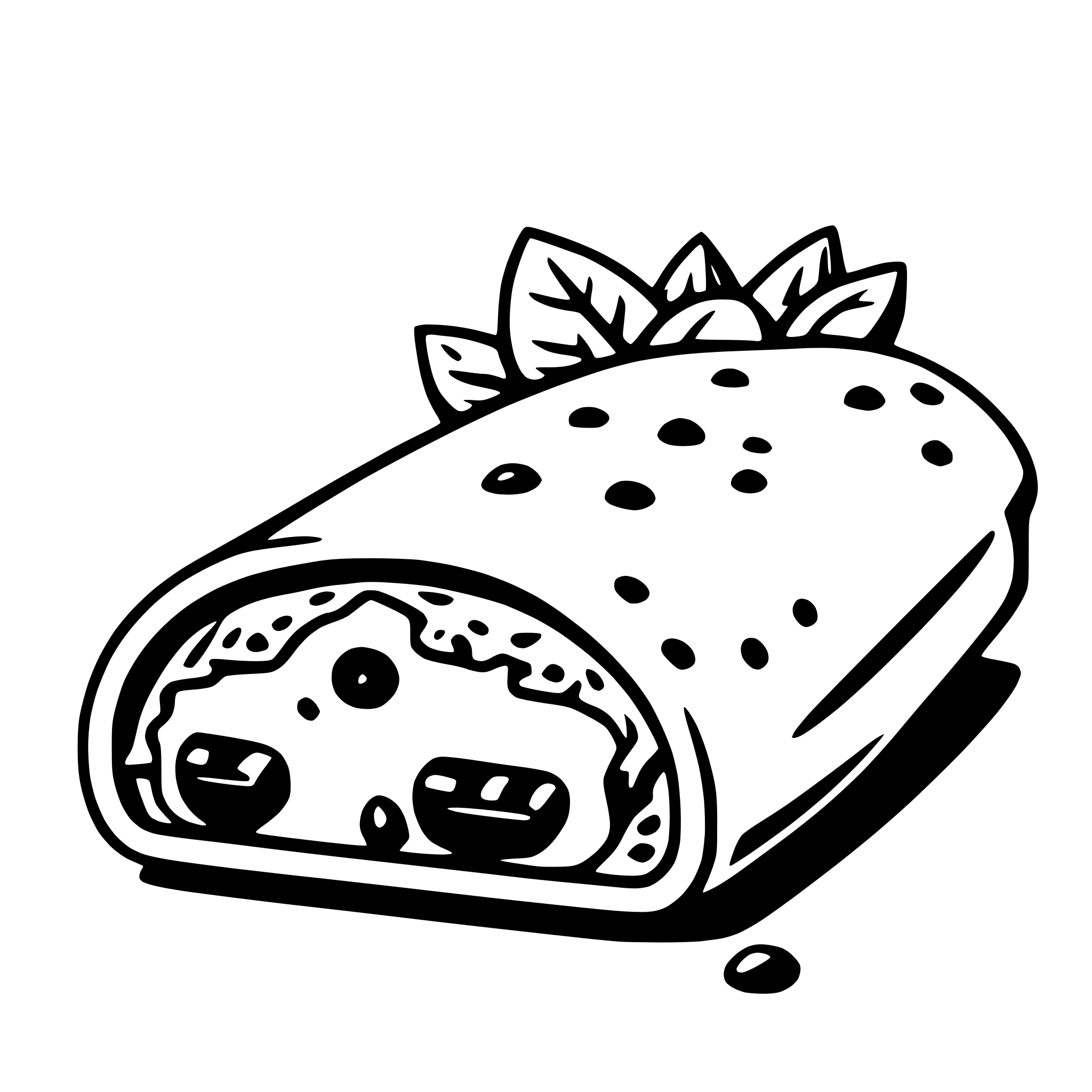 AI-generated SVG of 'burrito'