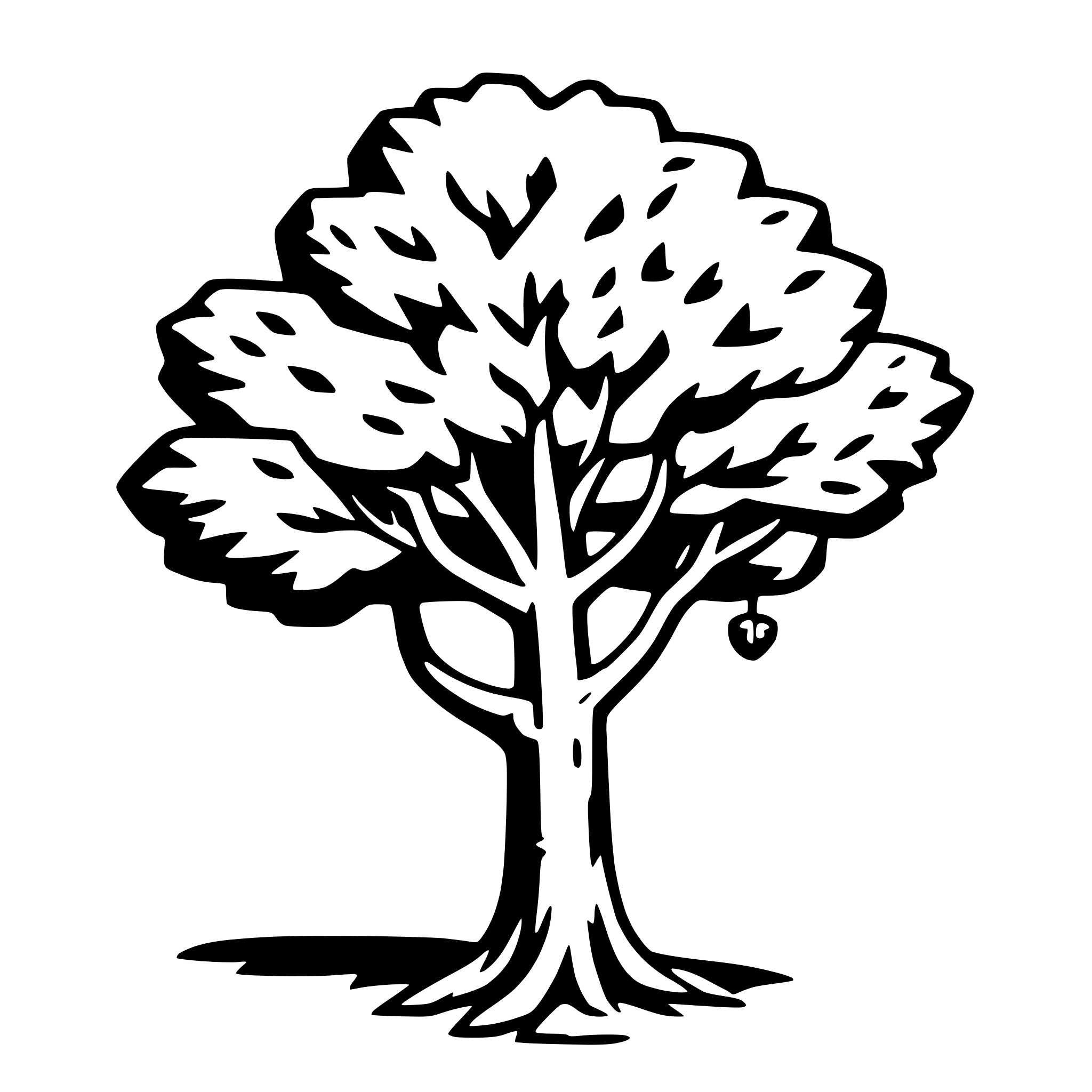 AI-generated SVG of a sycamore tree