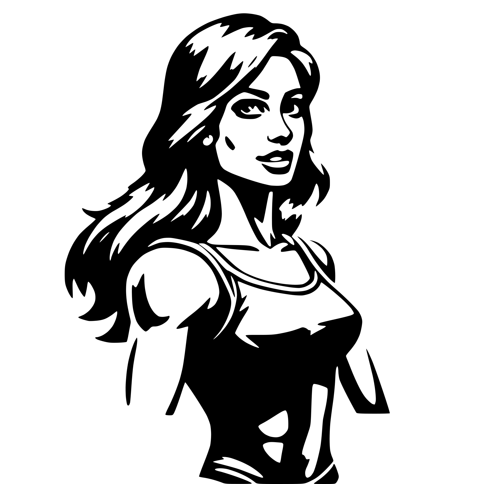 AI-generated SVG of a muscle woman