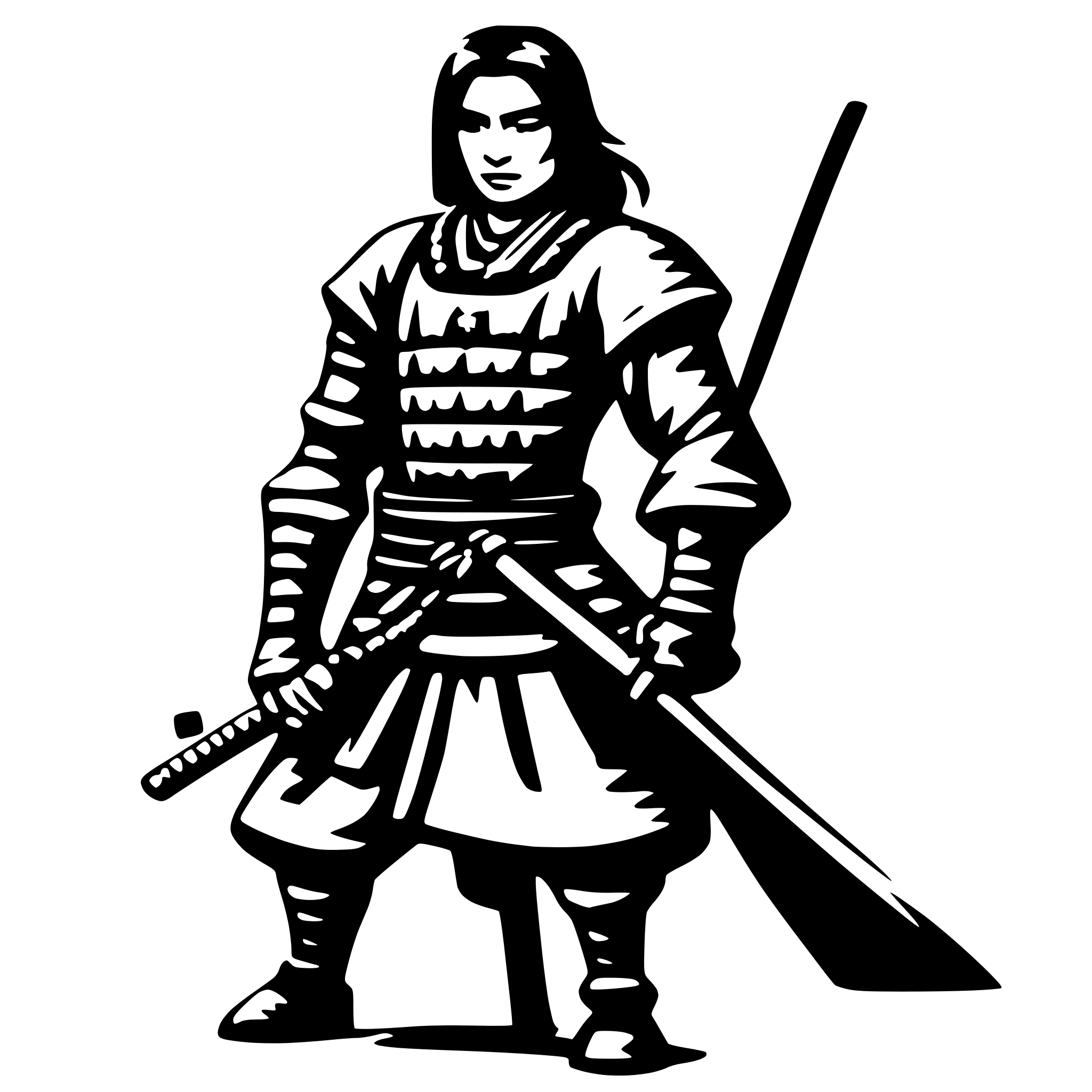 AI-generated SVG of 'samurai'
