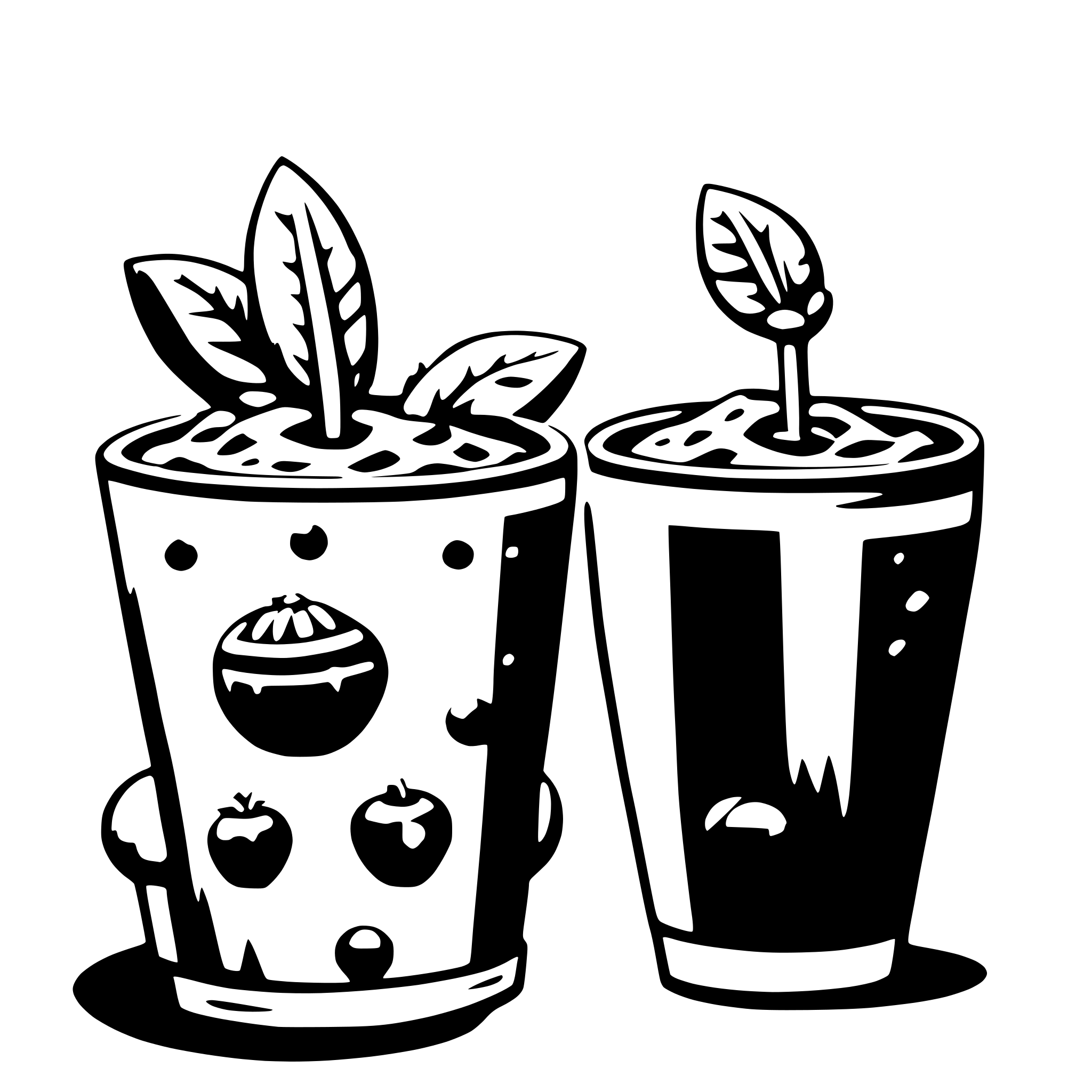 AI-generated SVG of a Una salsa mexicana en un botecito de barro, kawaii