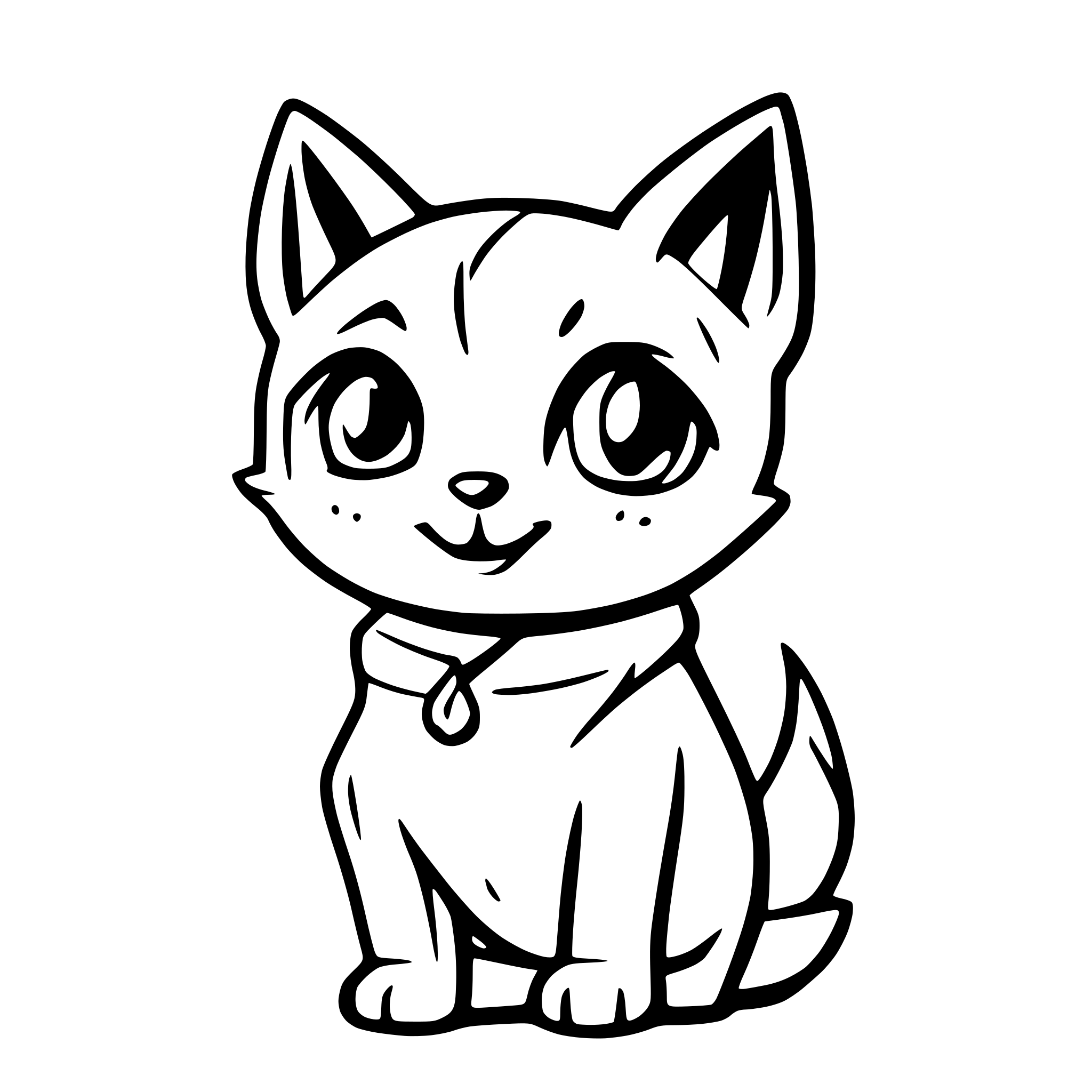 AI-generated SVG of a a pet with tear waving