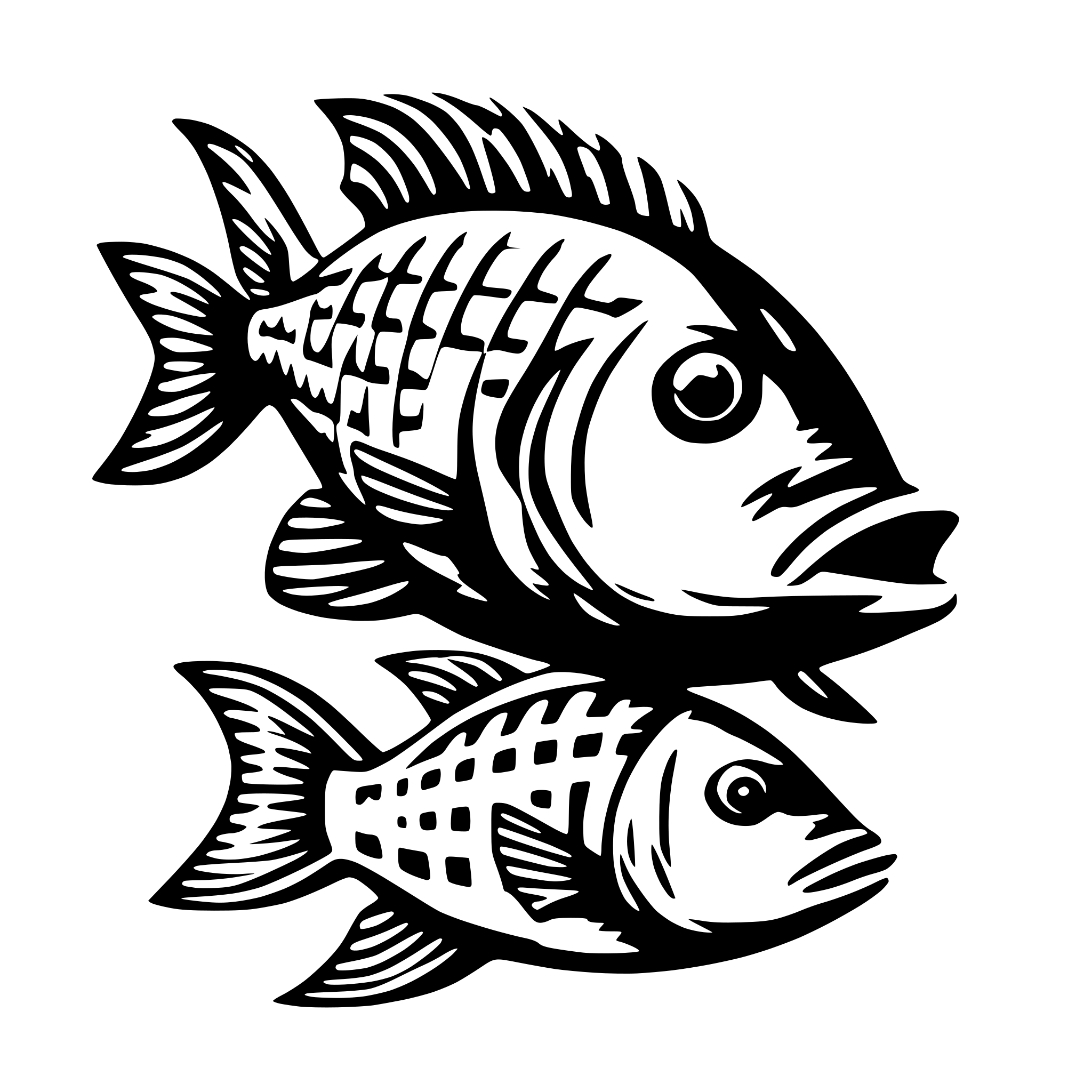 AI-generated SVG of 'ikan'