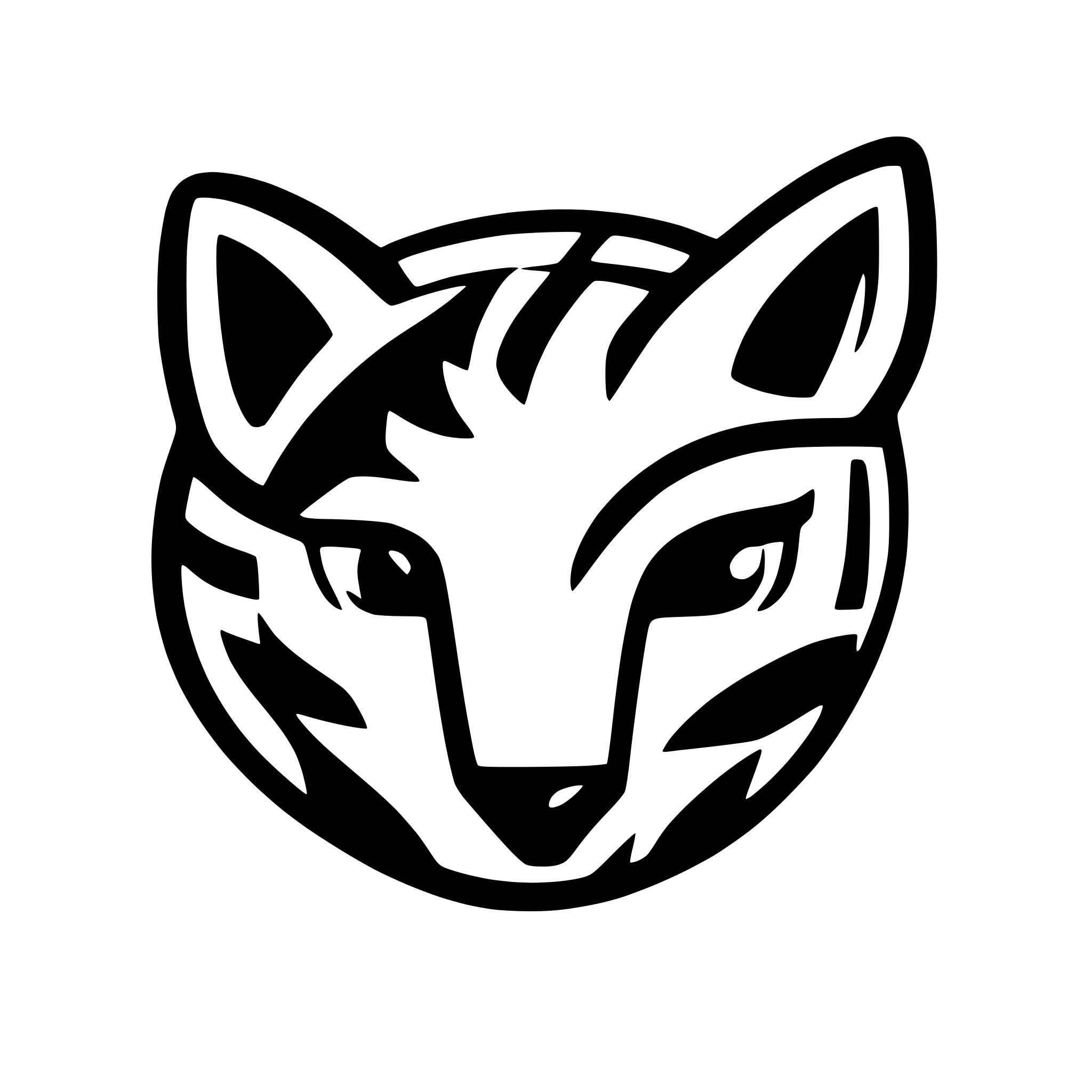 AI-generated SVG of 'Coyote face icon'