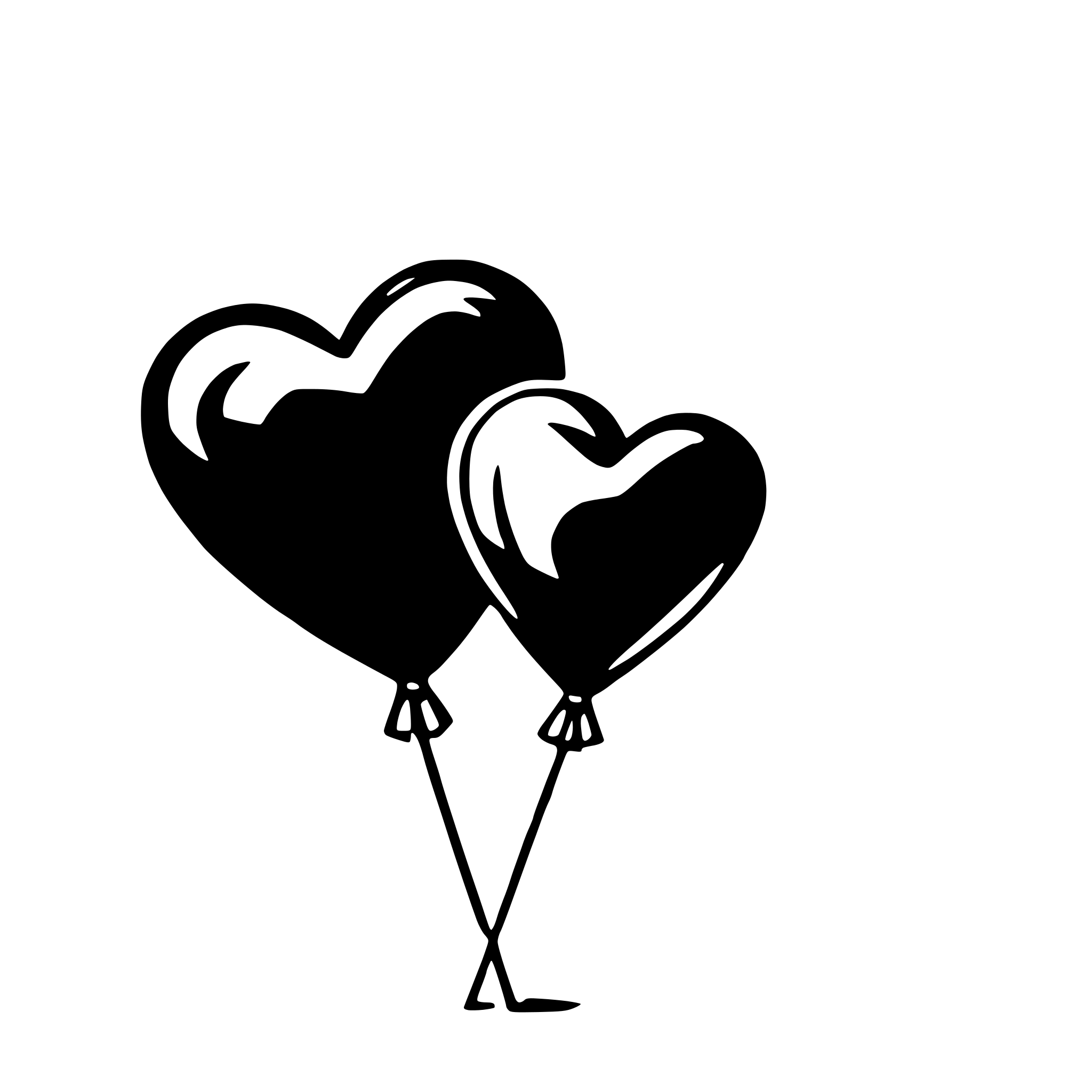 AI-generated SVG of 'heart-shaped balloons'