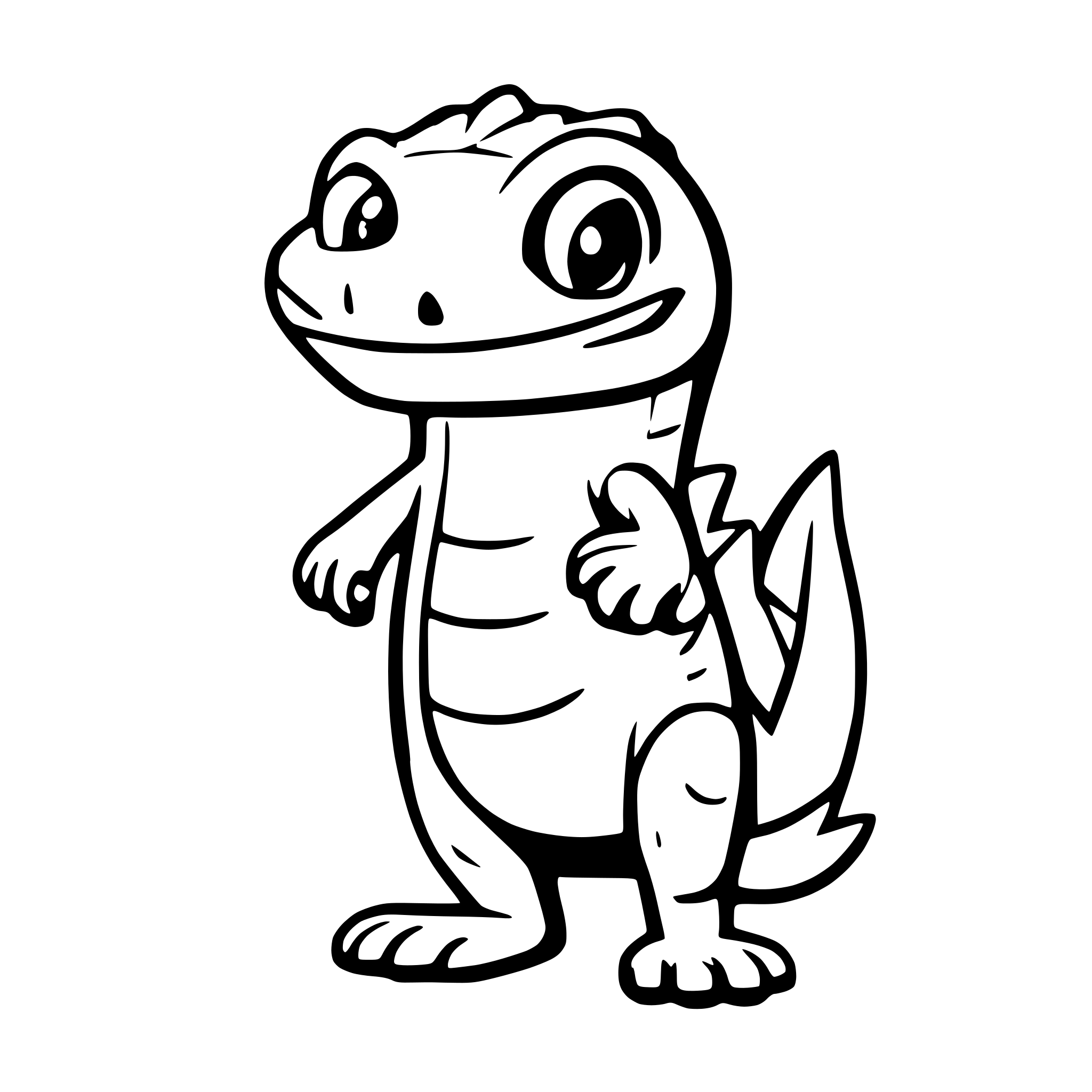 AI-generated SVG of a iguana