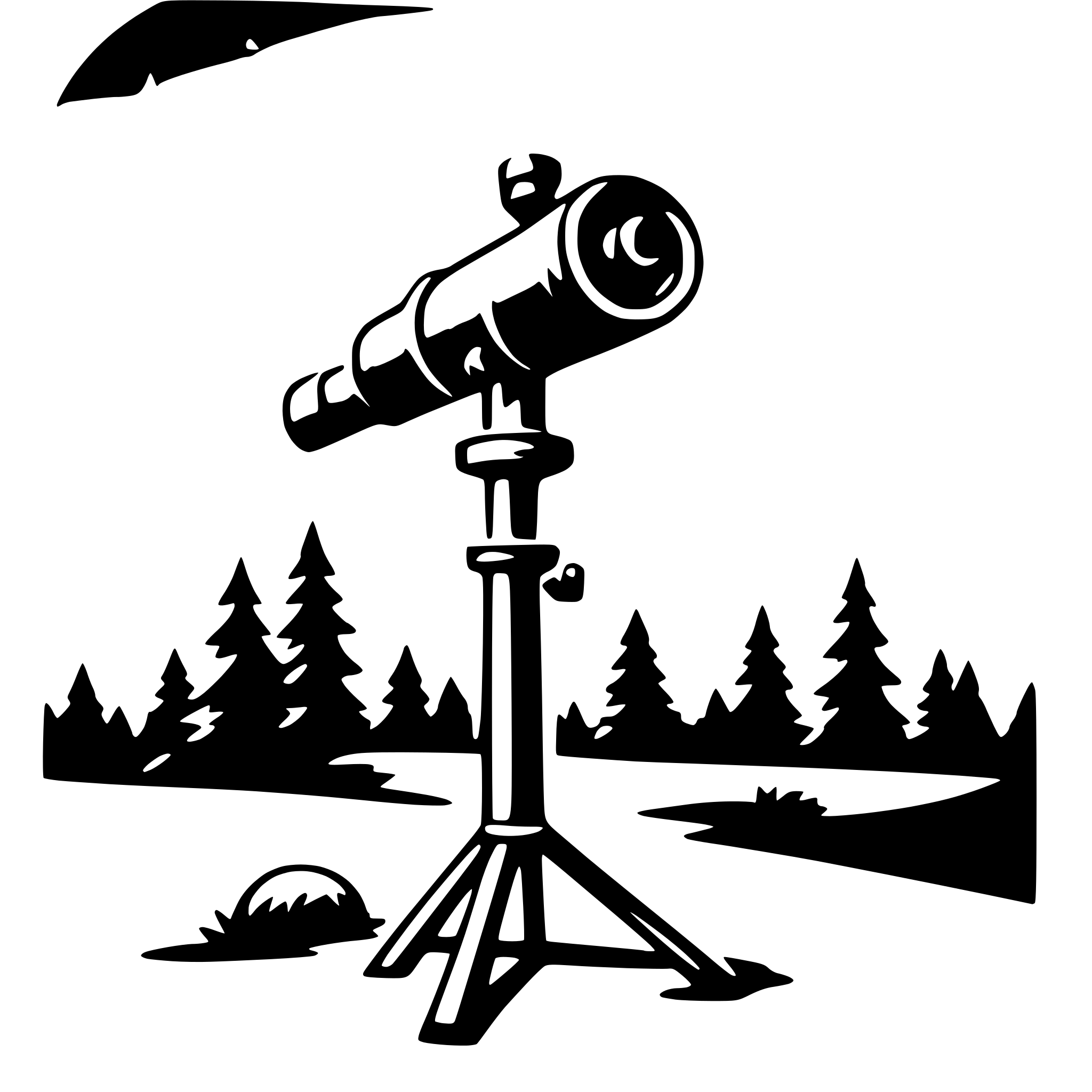 AI-generated SVG of a telescope and stars