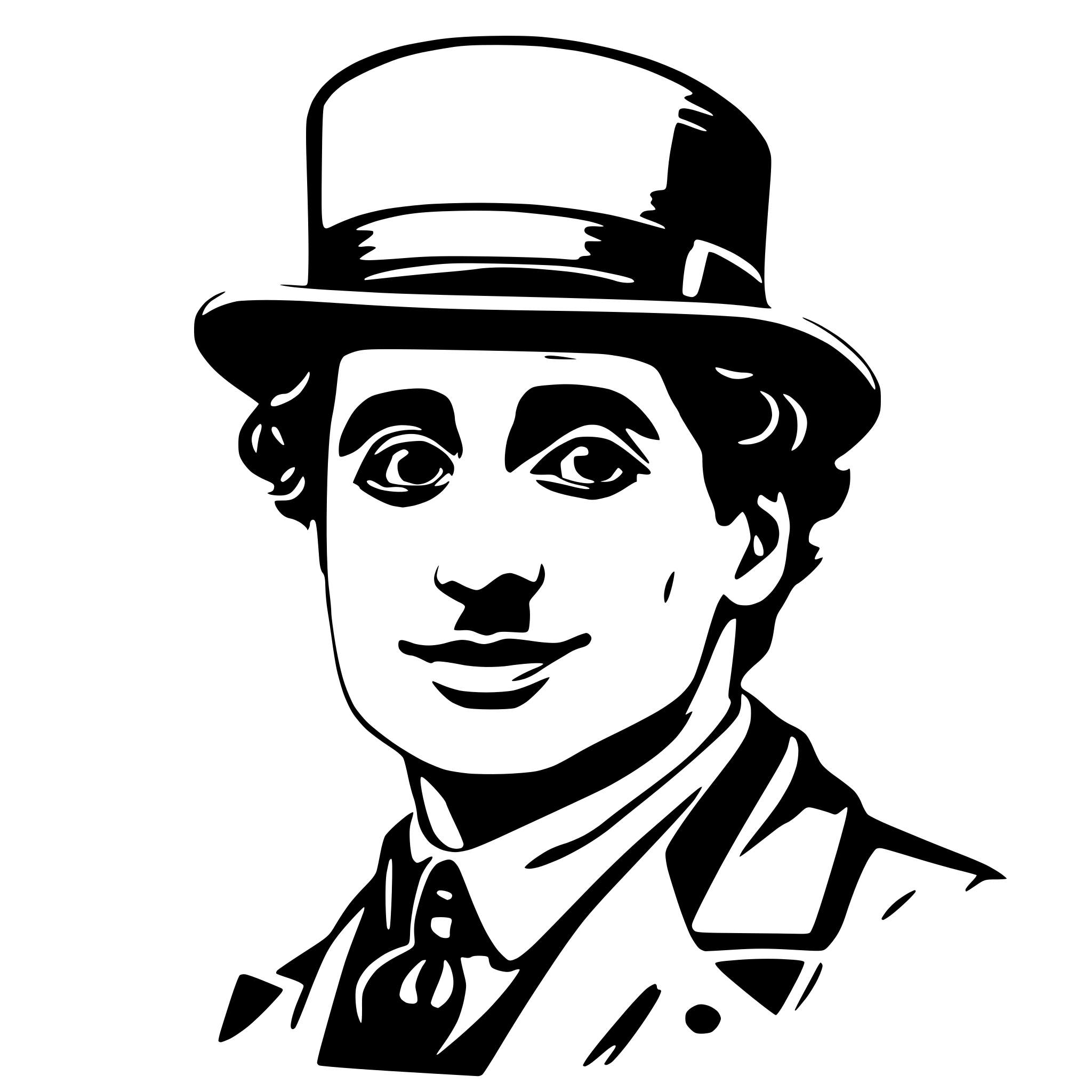 AI-generated SVG of a Charlie Chaplin 1930s