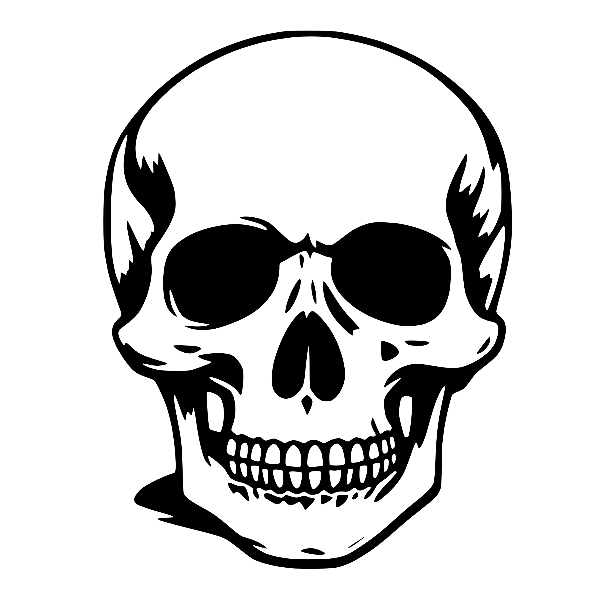 AI-generated SVG of 'human scull'