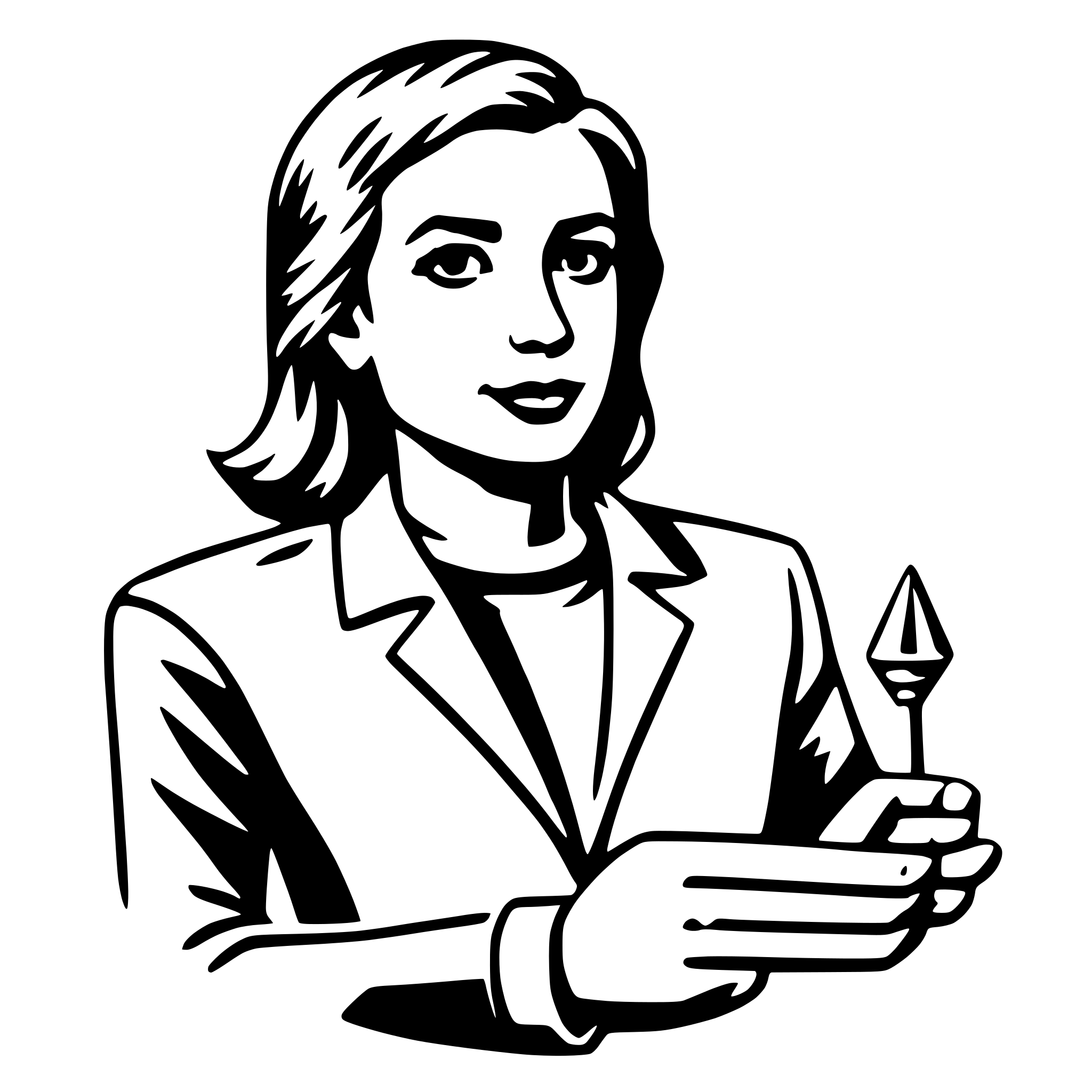 AI-generated SVG of a marketing manager