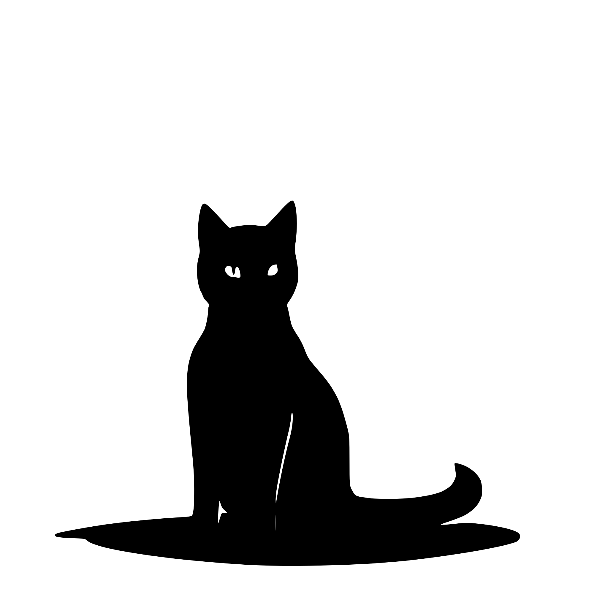 AI-generated SVG of a black cat simple