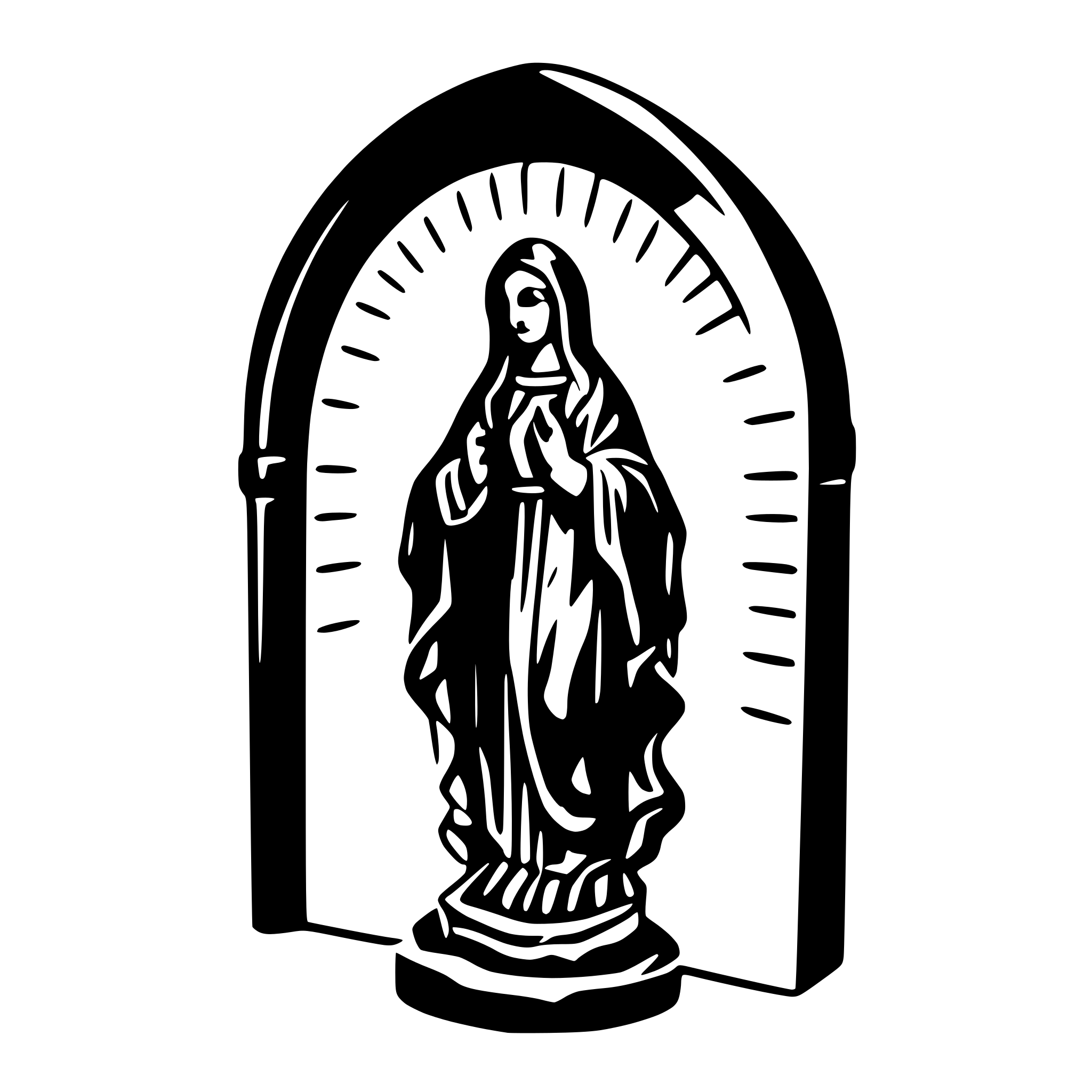 AI-generated SVG of a our lady of guadalupe