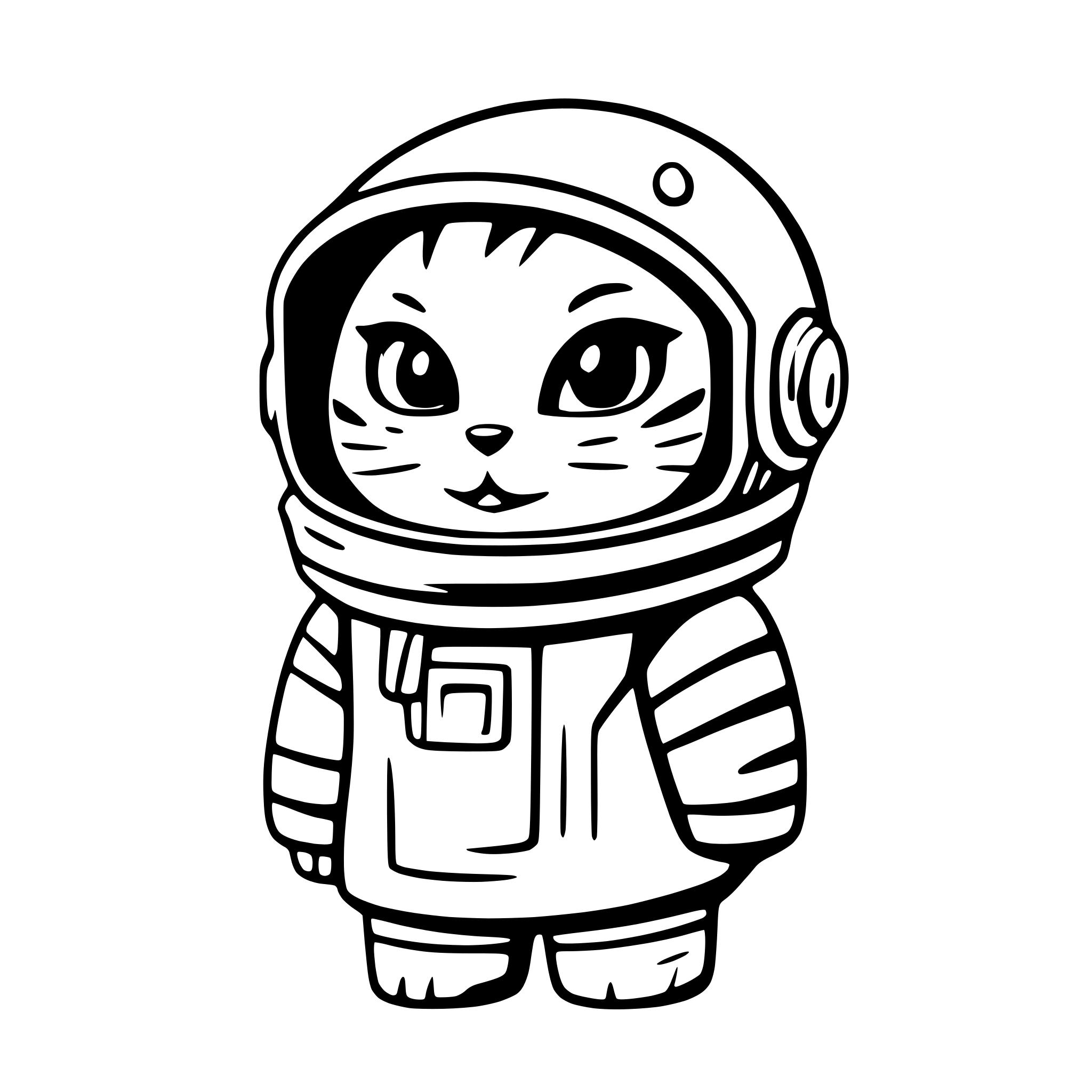 AI-generated SVG of 'a space-themed cat in an astronaut helmet'