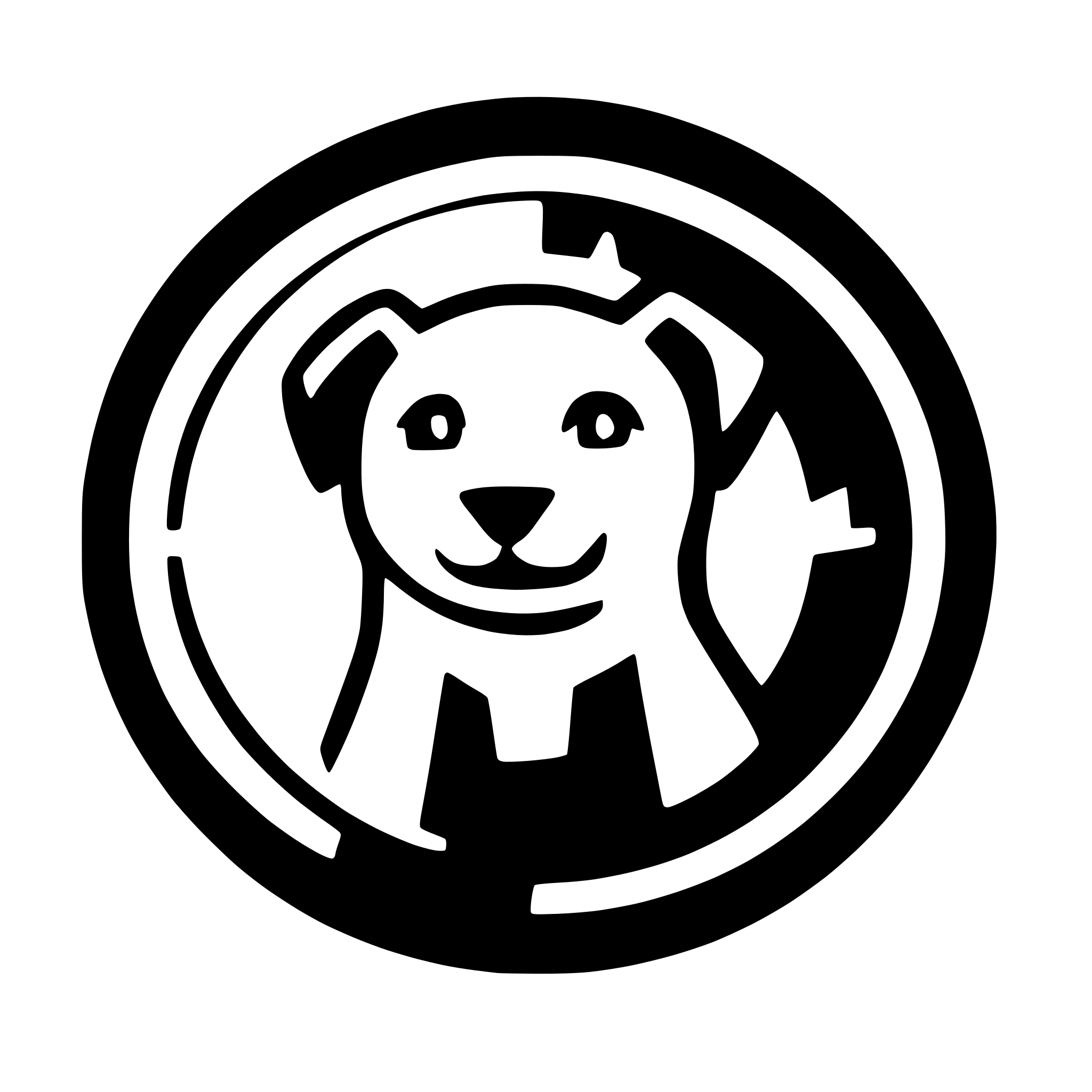 AI-generated SVG of a Dog inside a circle with gradient