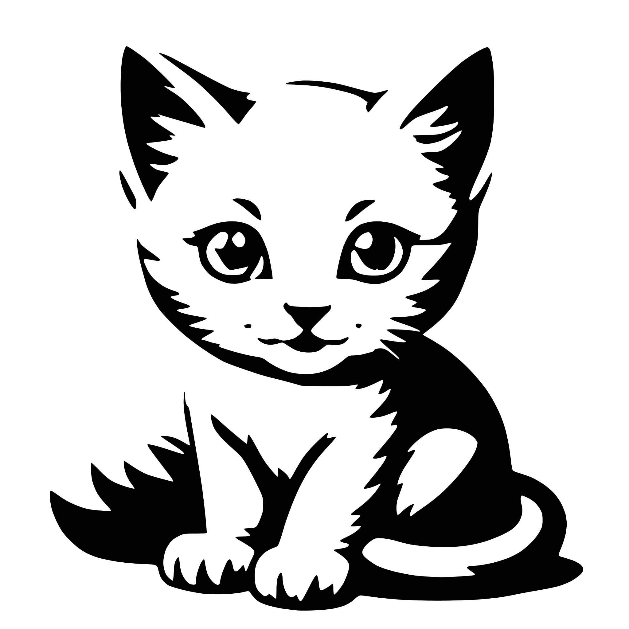 AI-generated SVG of a cute kitten