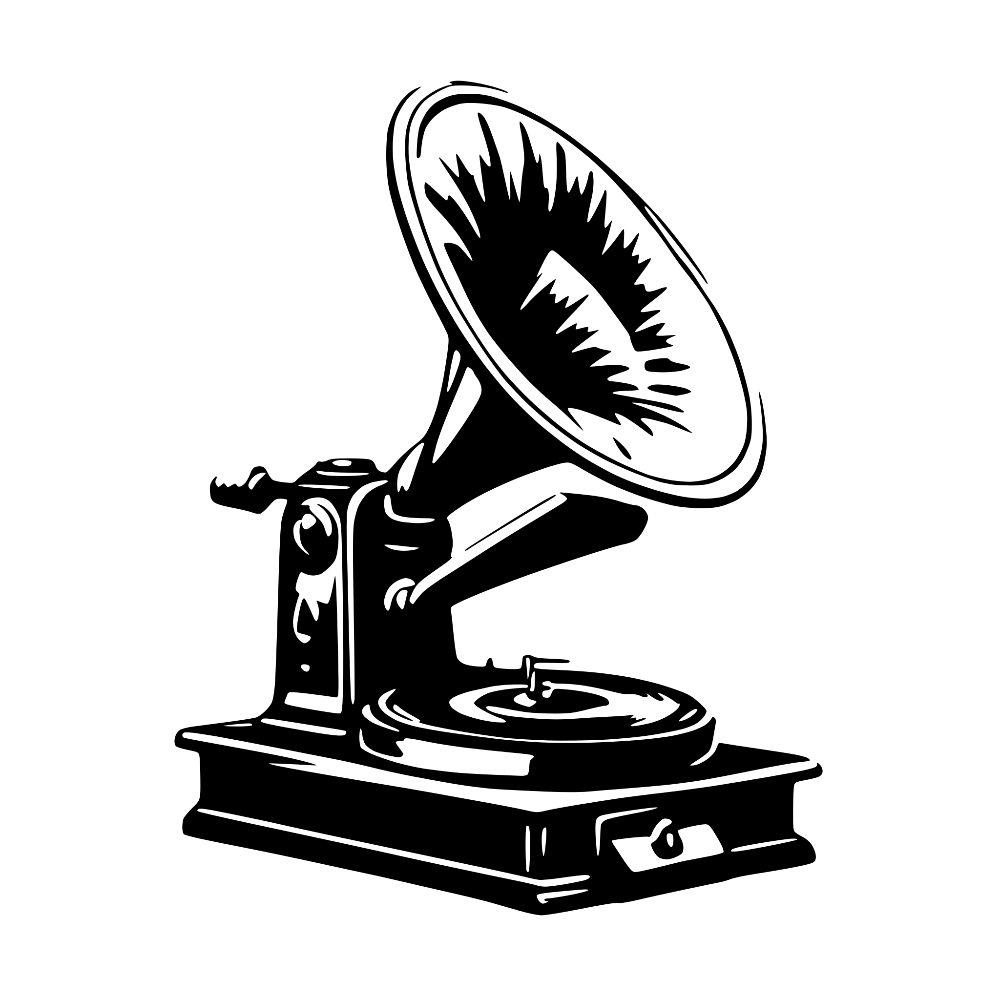 AI-generated SVG of 'gramophone'