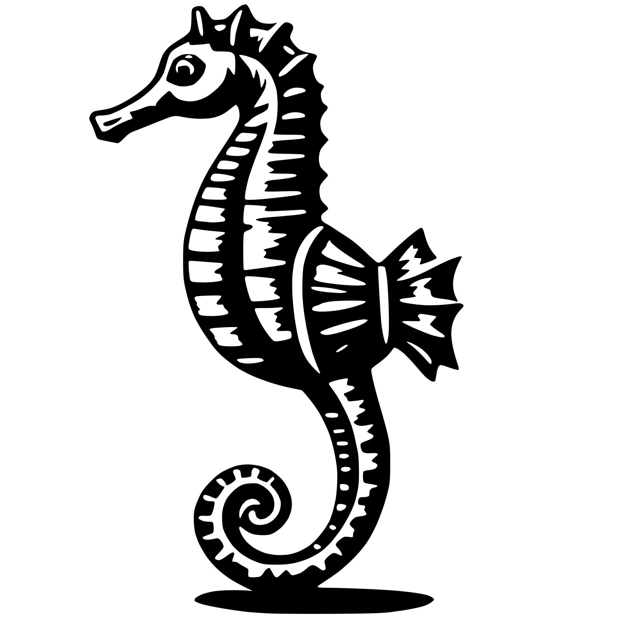 AI-generated SVG of a seahorse