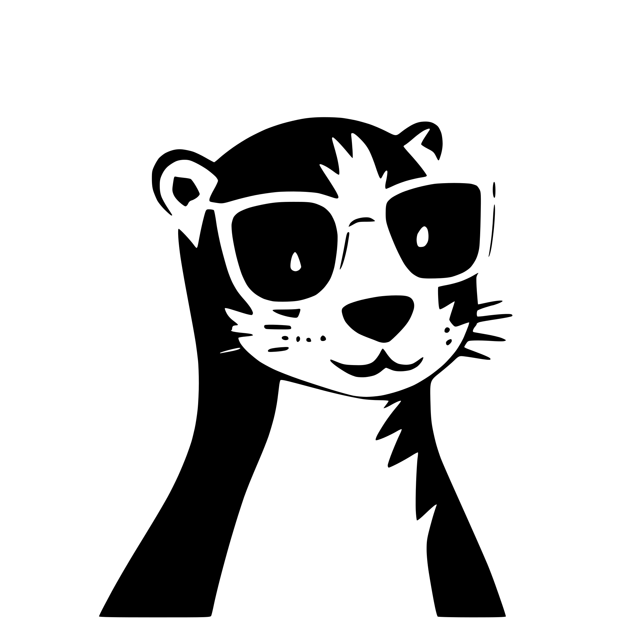 AI-generated SVG of 'otter wearing sunglasses'