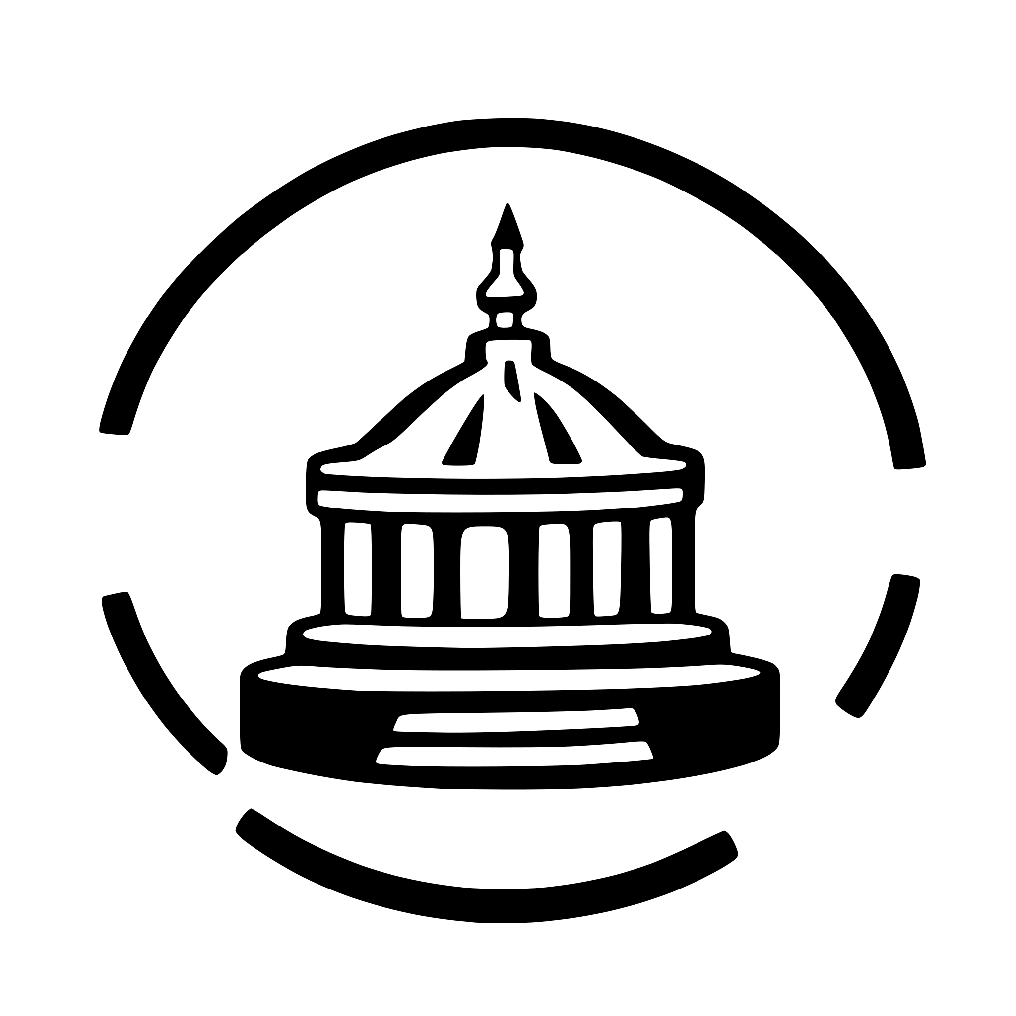 AI-generated SVG of 'an android app icon representing  a temple on top of mount olympus'