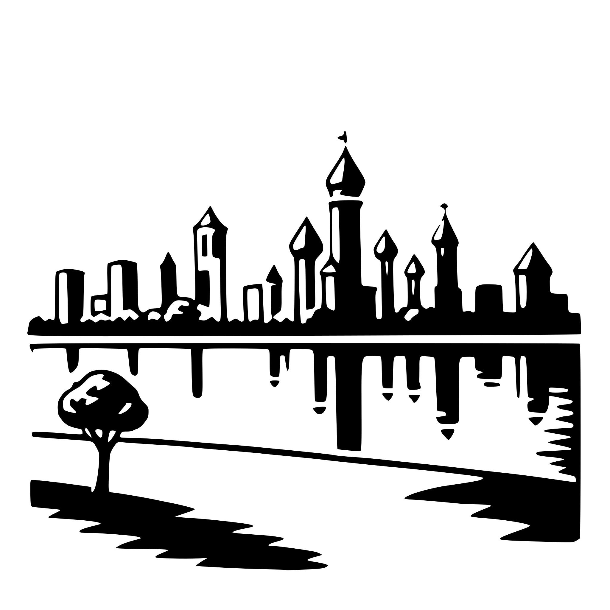 AI-generated SVG of a romantic skyline