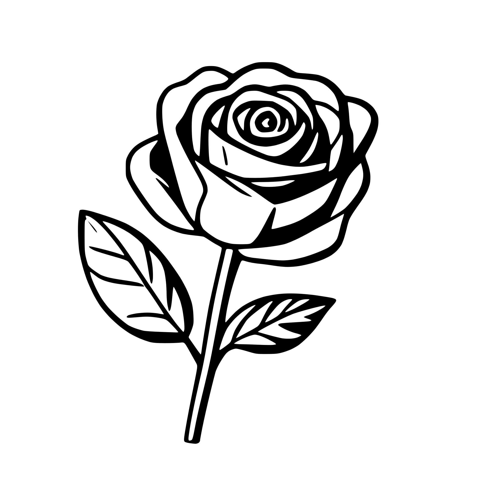 AI-generated SVG of 'rose in hearth'