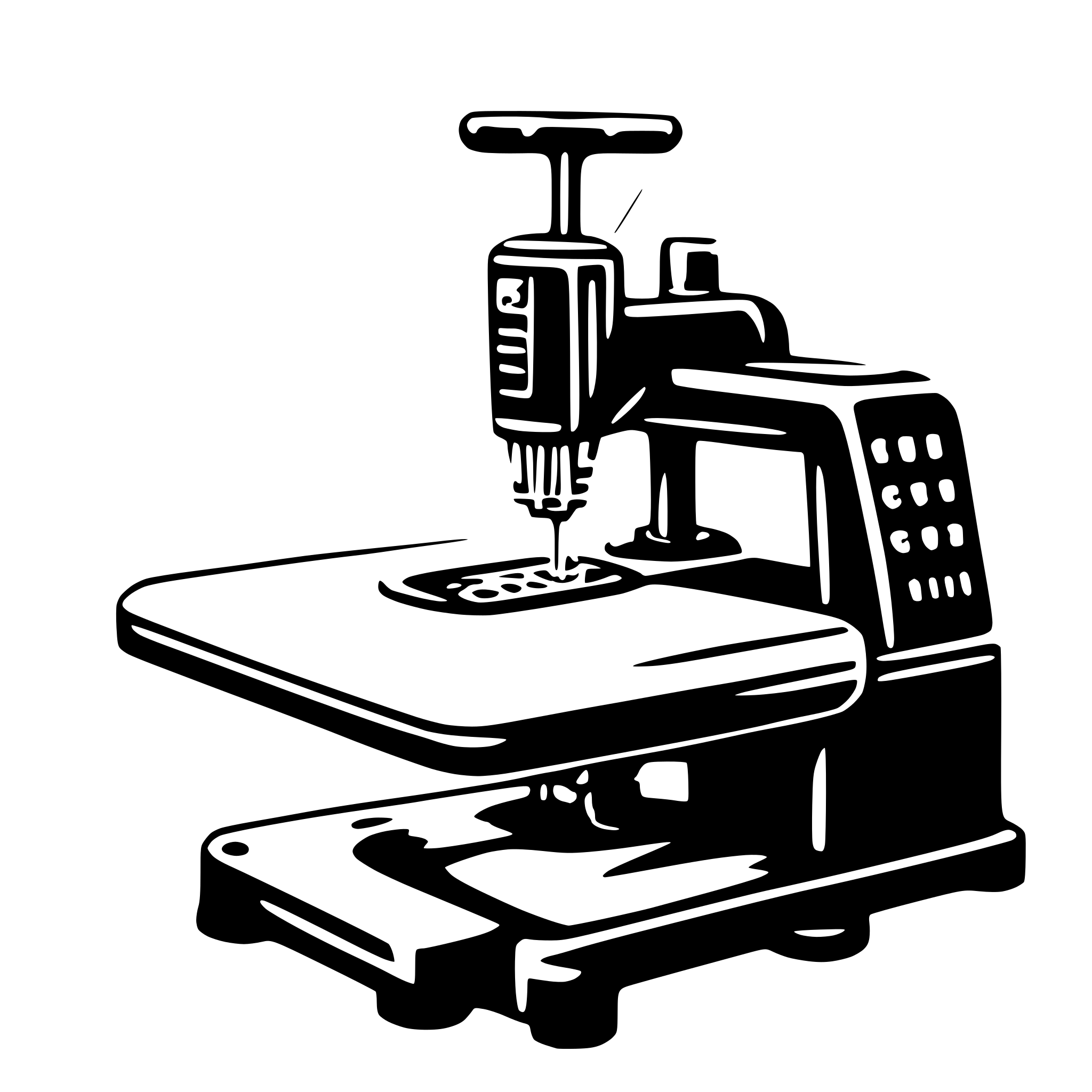 AI-generated SVG of a embroidery machine
