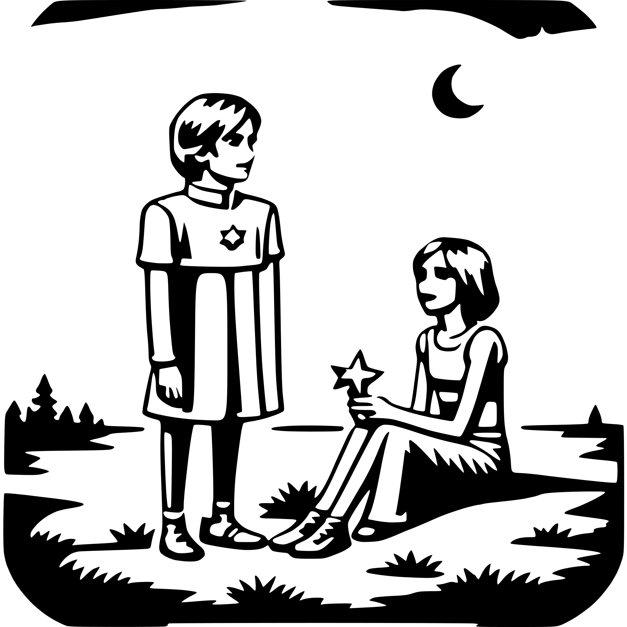 AI-generated SVG of a stargazing lovers