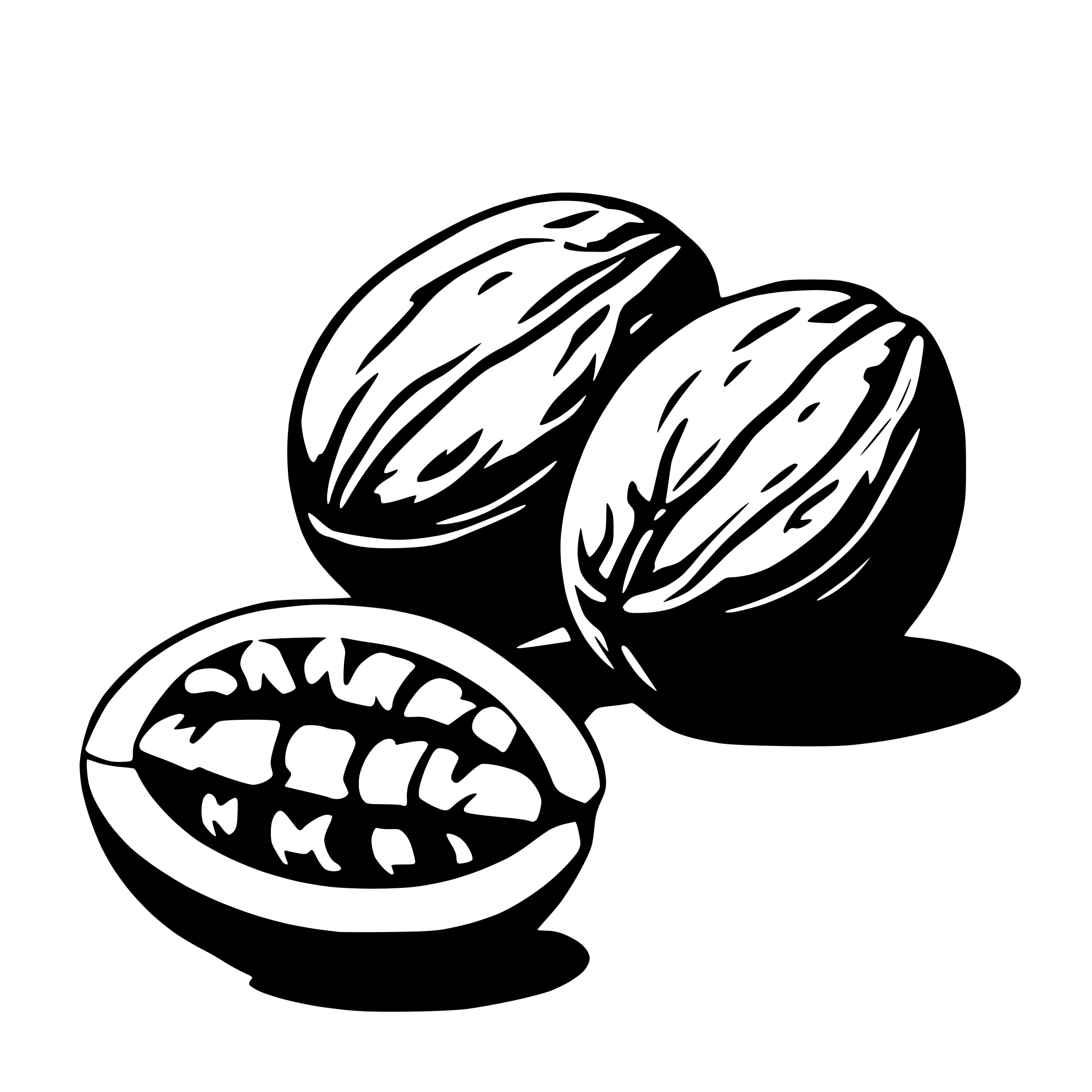 AI-generated SVG of a walnut