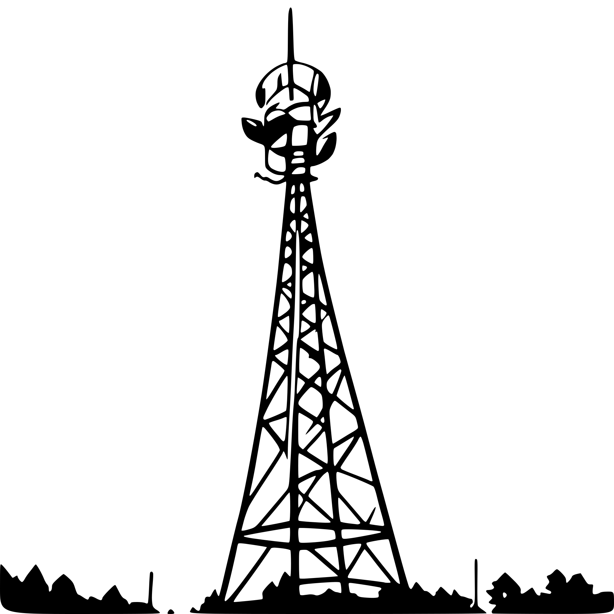 AI-generated SVG of 'radio tower shooting lightning'