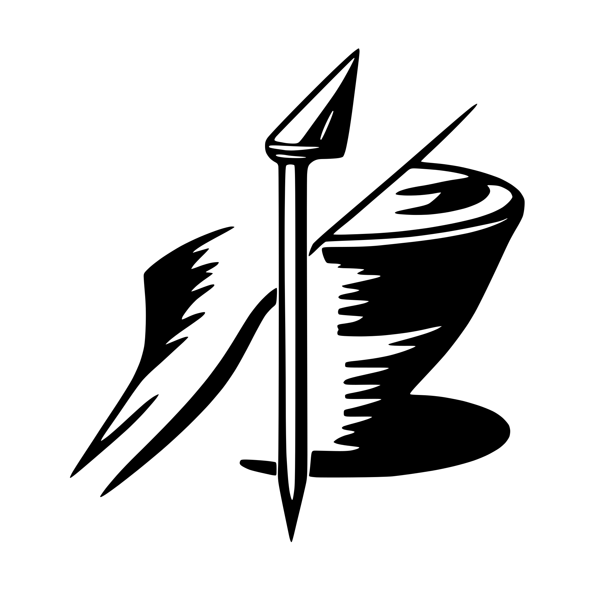 AI-generated SVG of a sewing needle with thread
