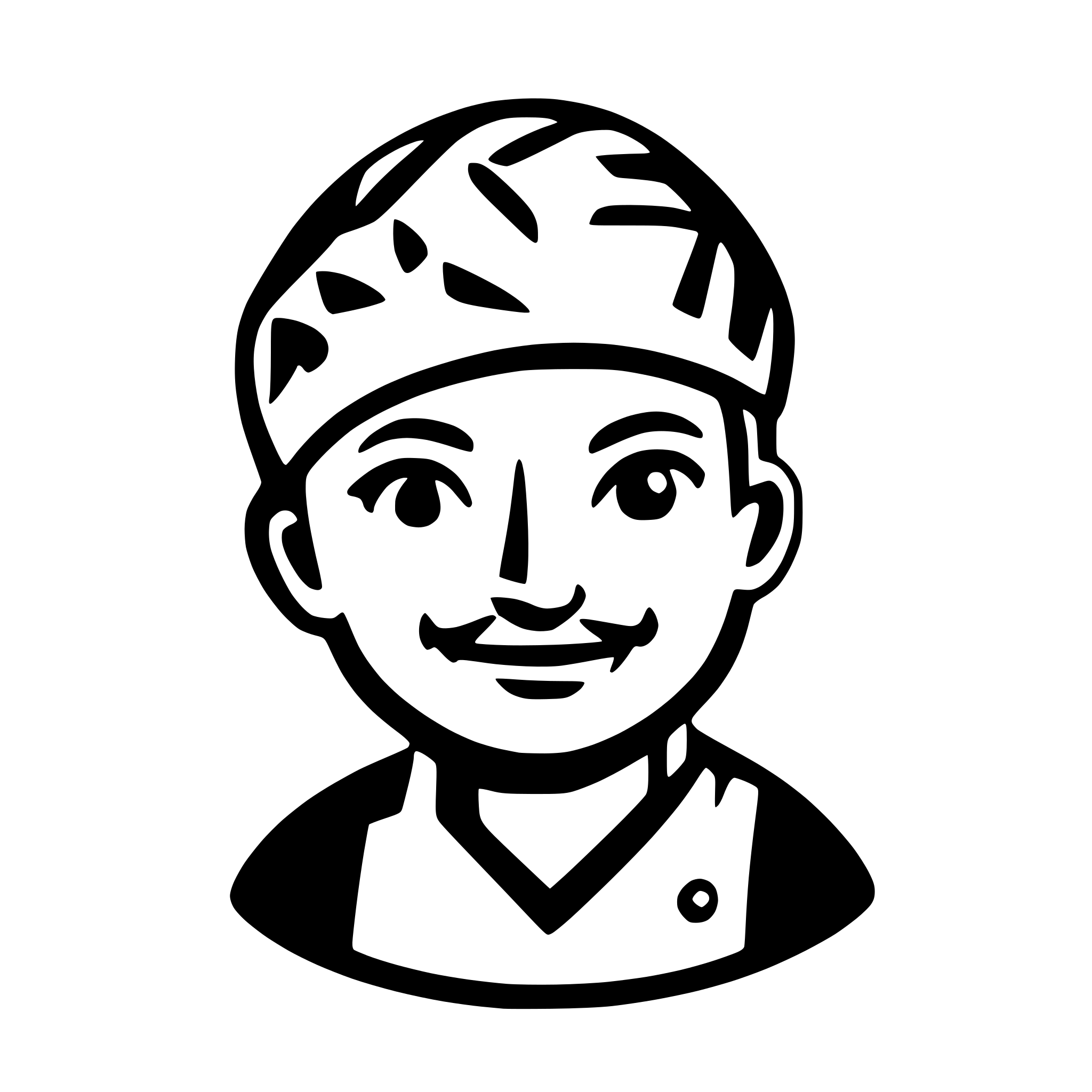 AI-generated SVG of a French Artisan Baker Icon, small simple. Old guy with french head vector drawing, bread