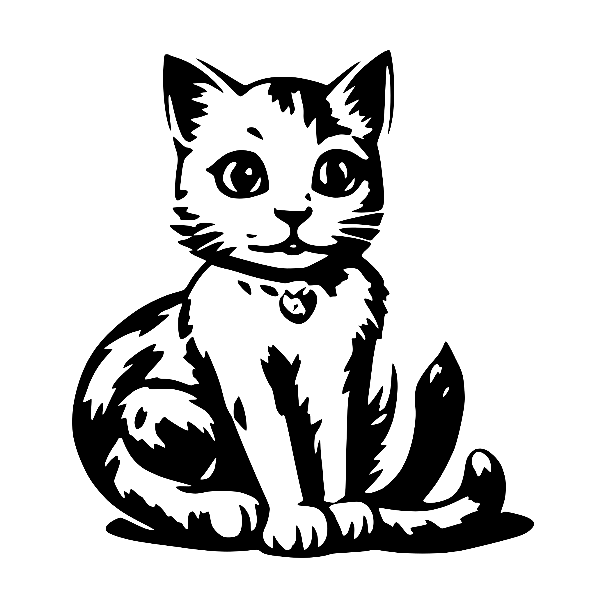 AI-generated SVG of a cute kitten