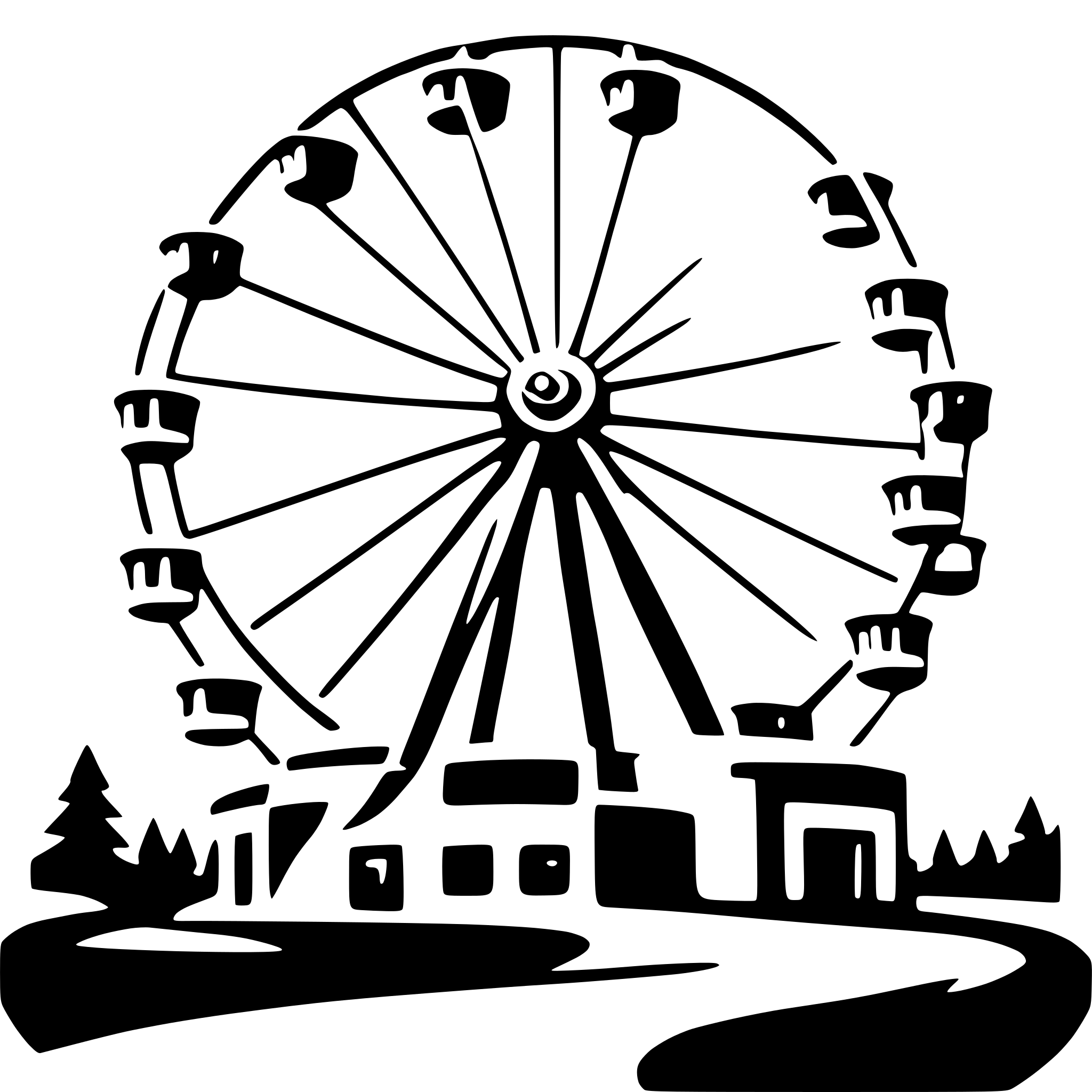 AI-generated SVG of 'ferris wheel'