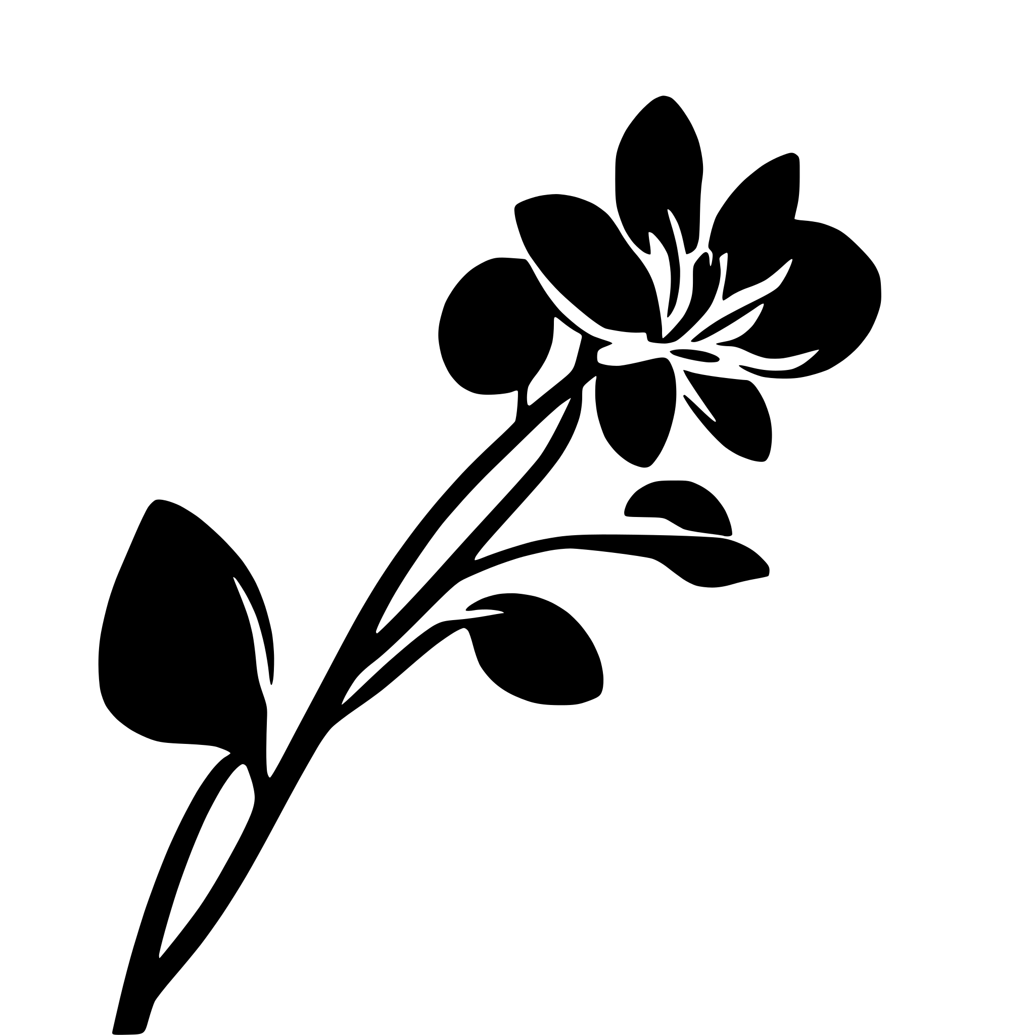 AI-generated SVG of 'simple orchid flower silhouette'