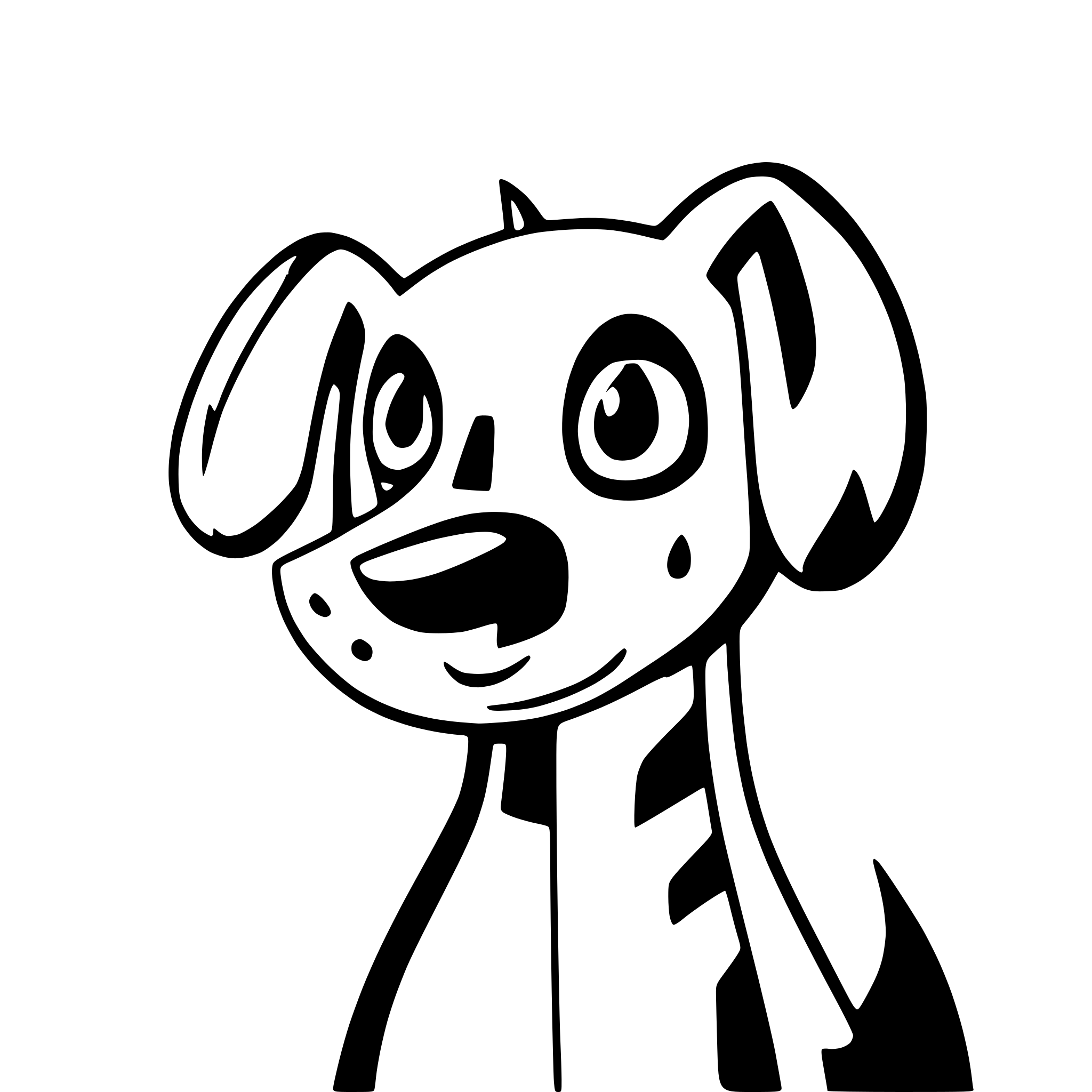 AI-generated SVG of a draw a dog with a big nose