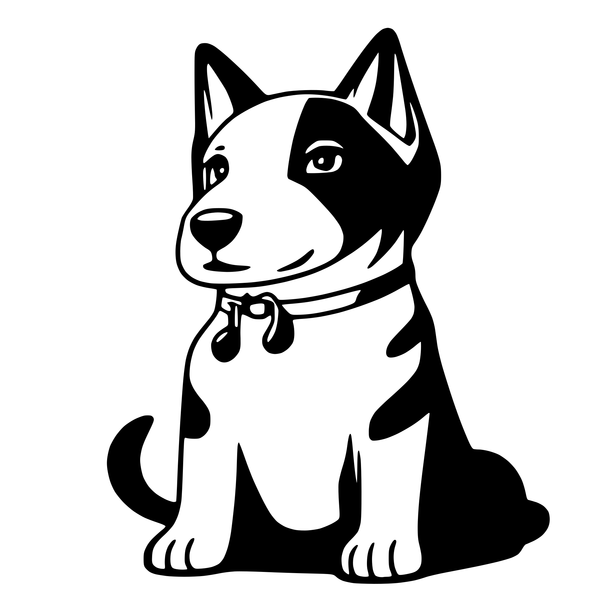 AI-generated SVG of 'hund als schlossgespenst mit ketten'
