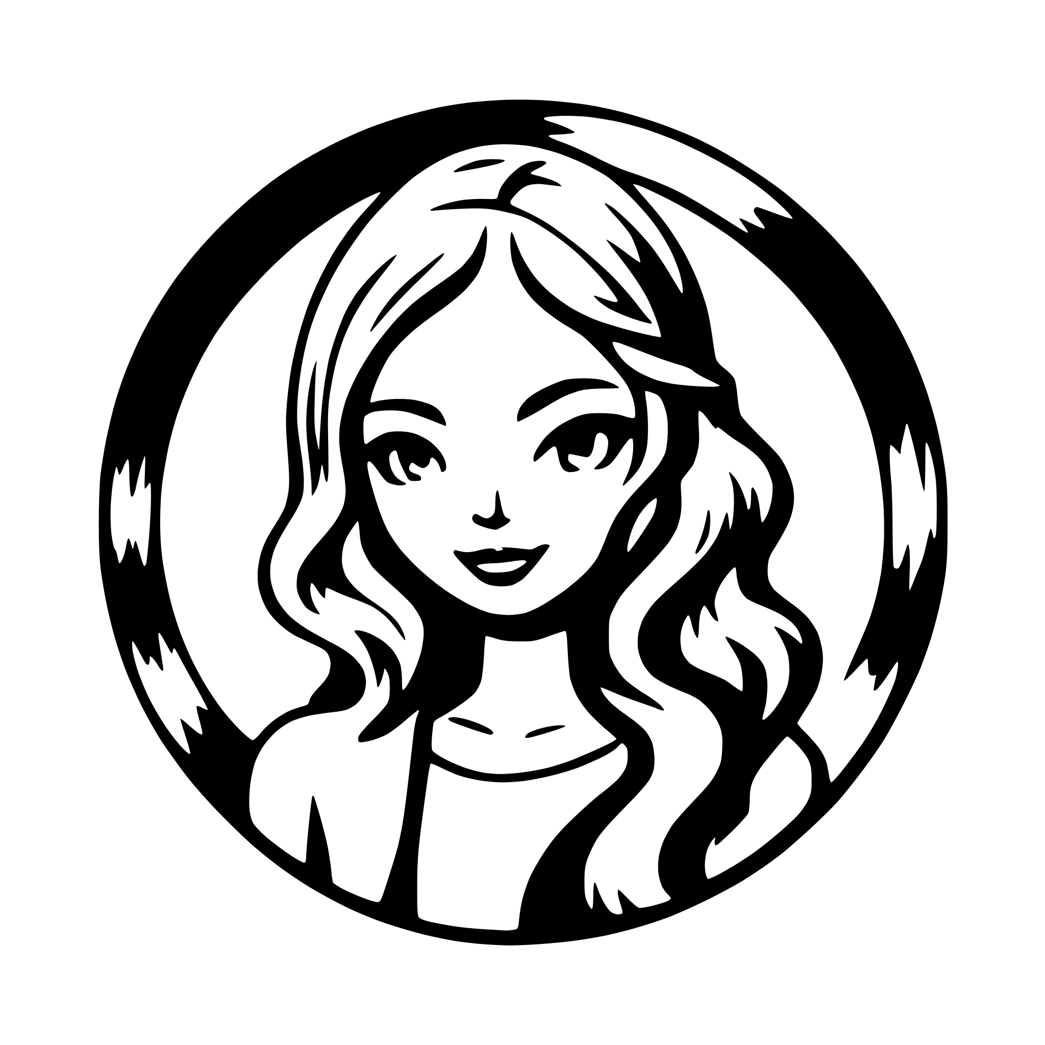 AI-generated SVG of 'Hair Curls'