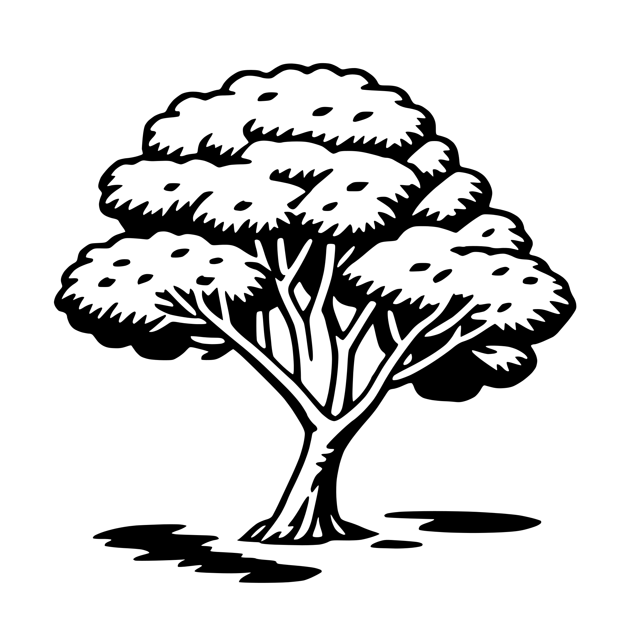 AI-generated SVG of 'acacia tree'