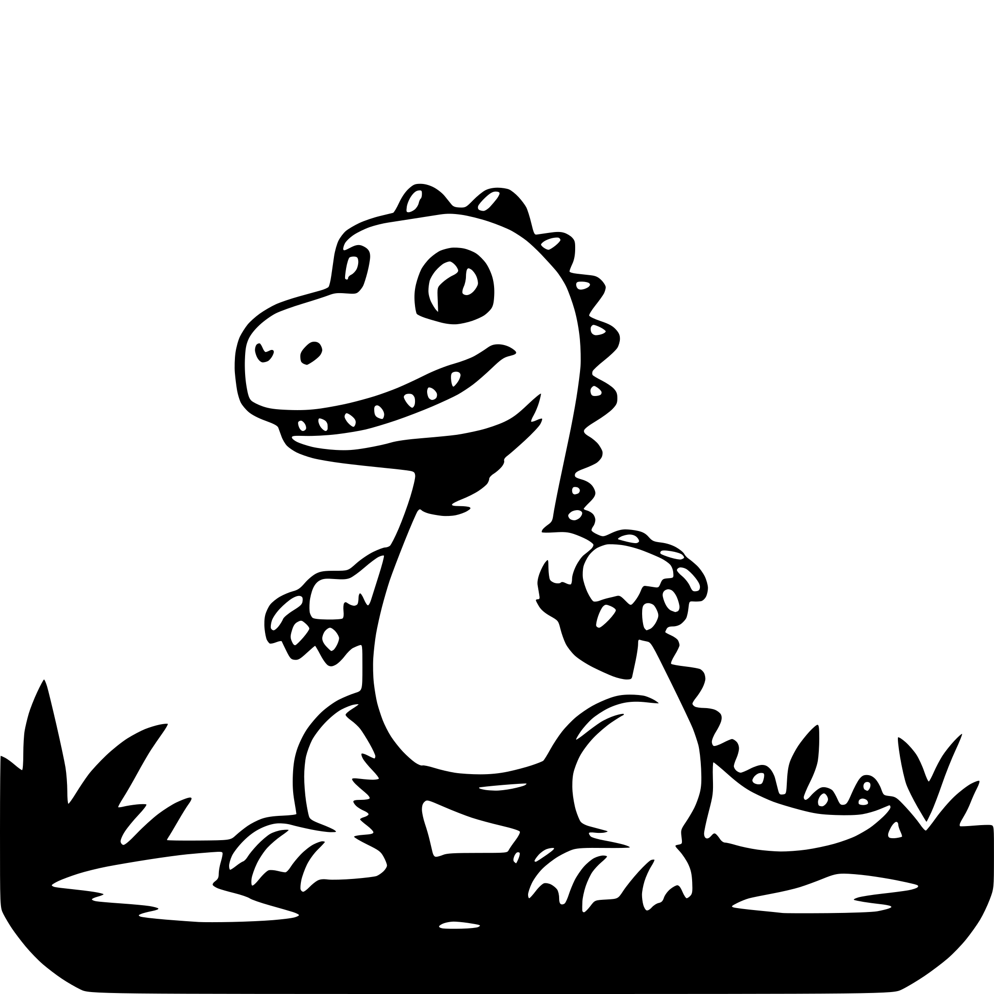 AI-generated SVG of 'baby dino'