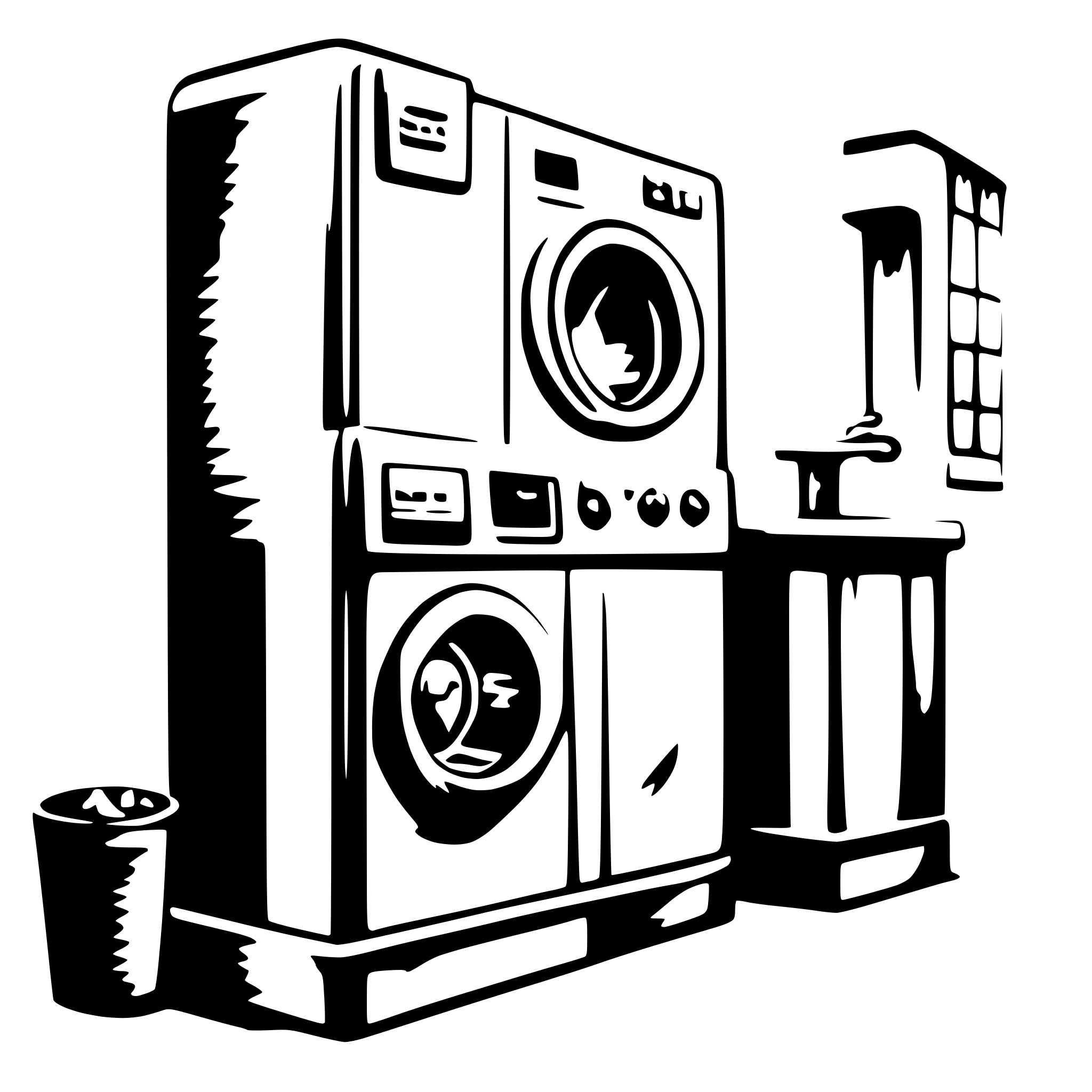 AI-generated SVG of 'Draw a washing mashine'