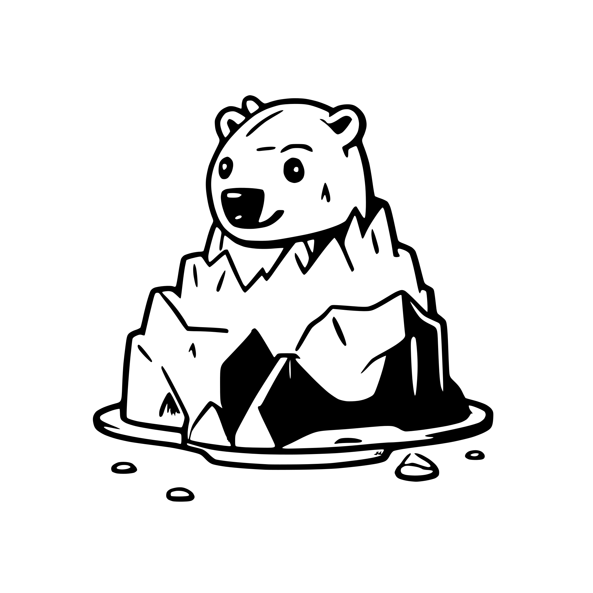 AI-generated SVG of 'a polar bear on a tiny, melting iceberg'