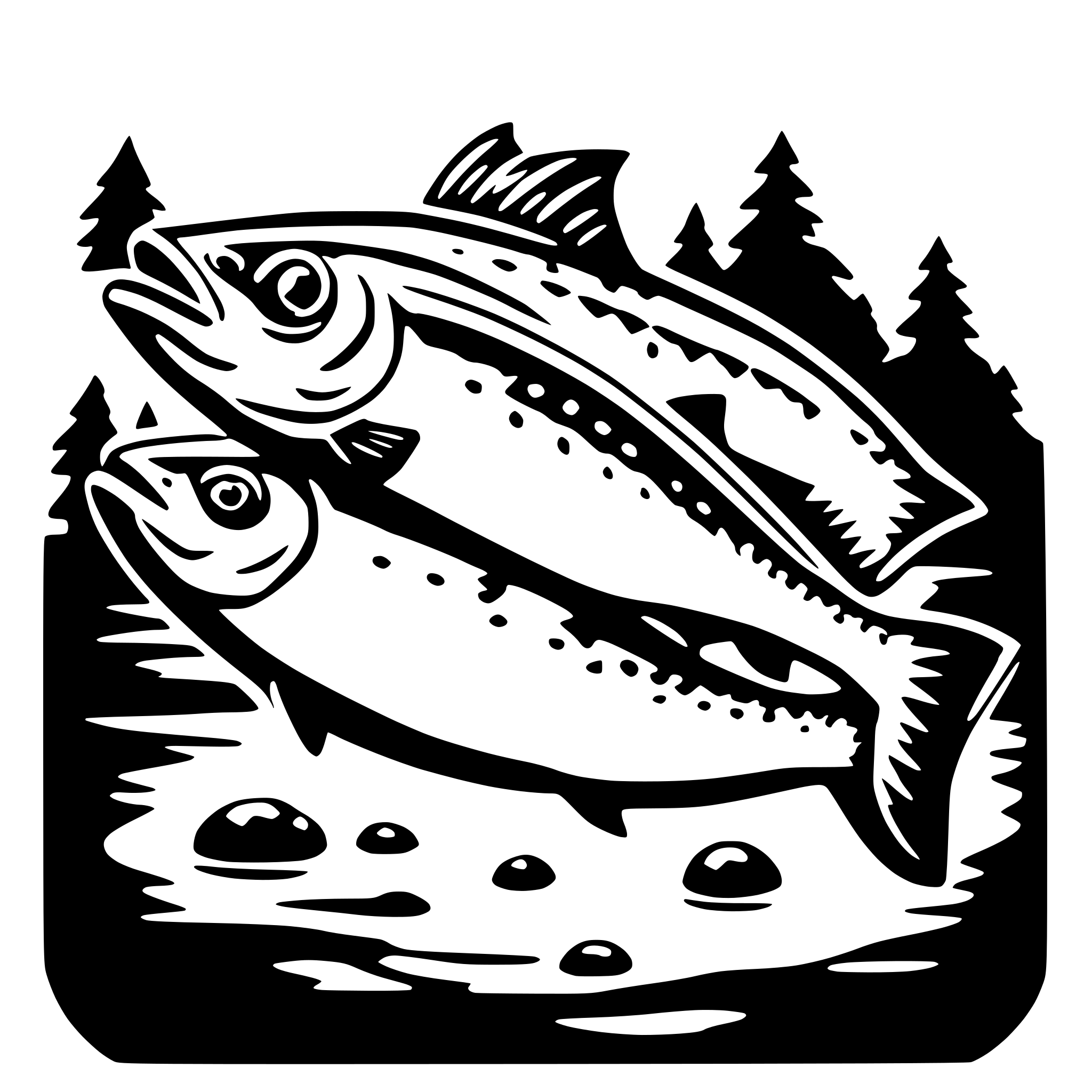 AI-generated SVG of 'native salmon'