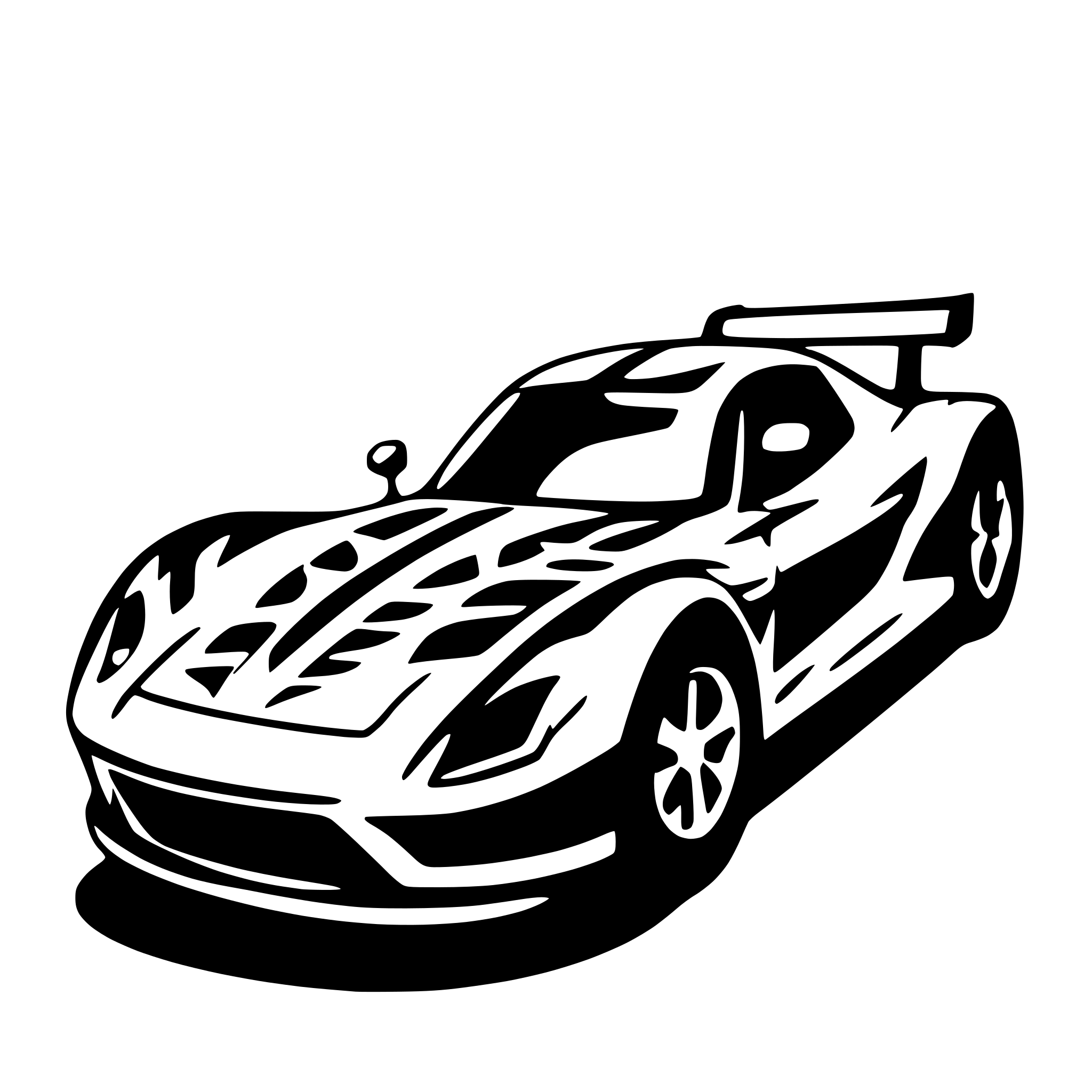 AI-generated SVG of 'racecar'