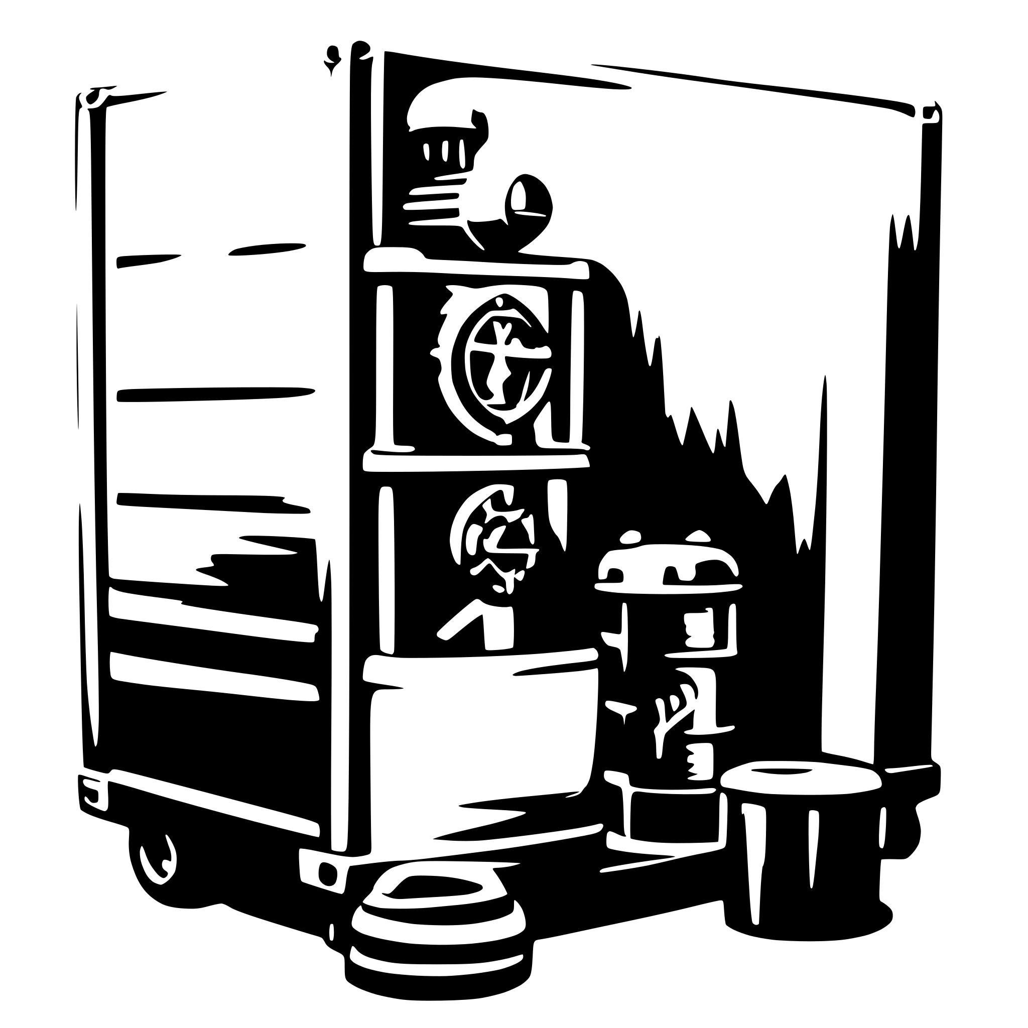 AI-generated SVG of 'marine container with technical equipment'